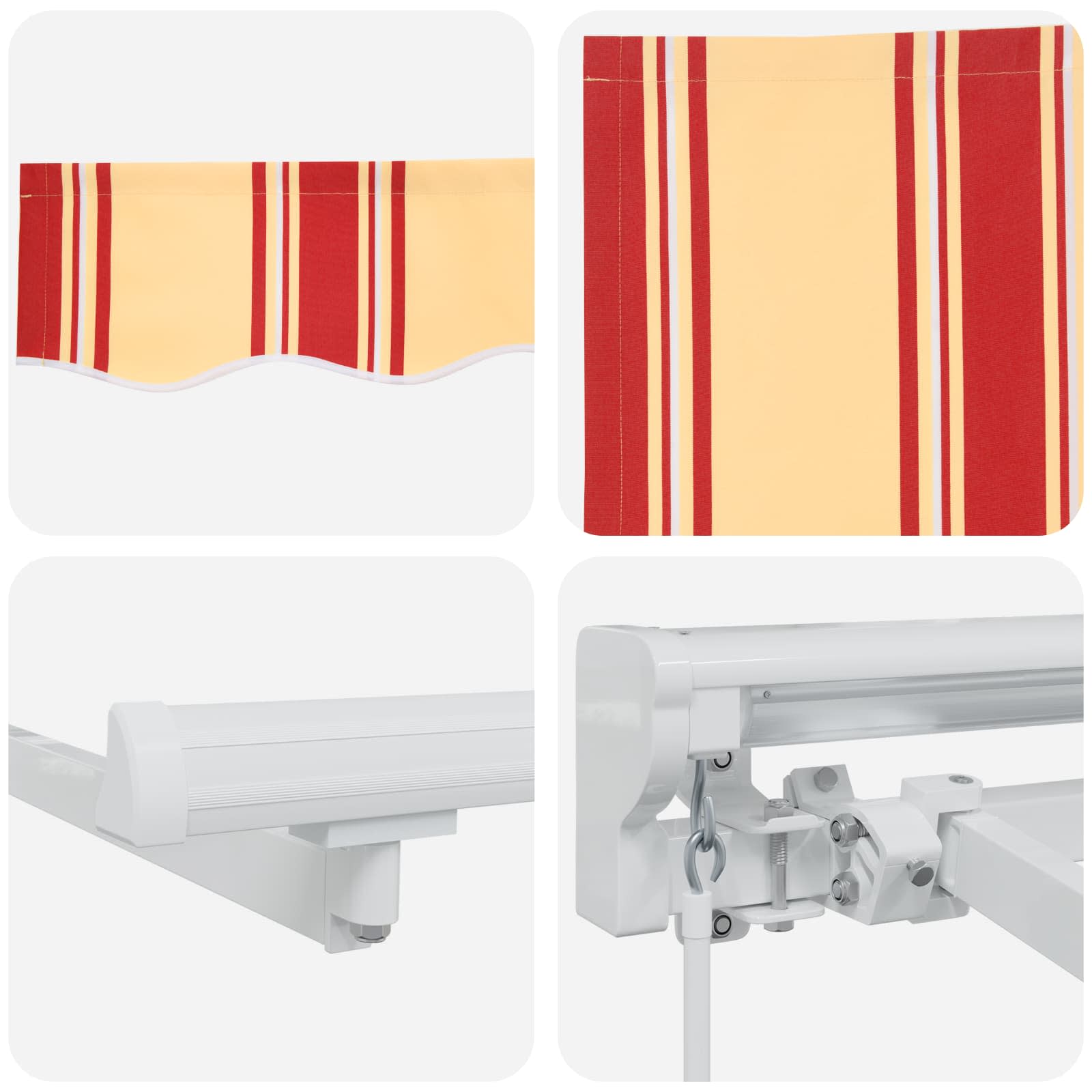 Tenda retrattile manuale Giallo e Arancione 4 × 3 m