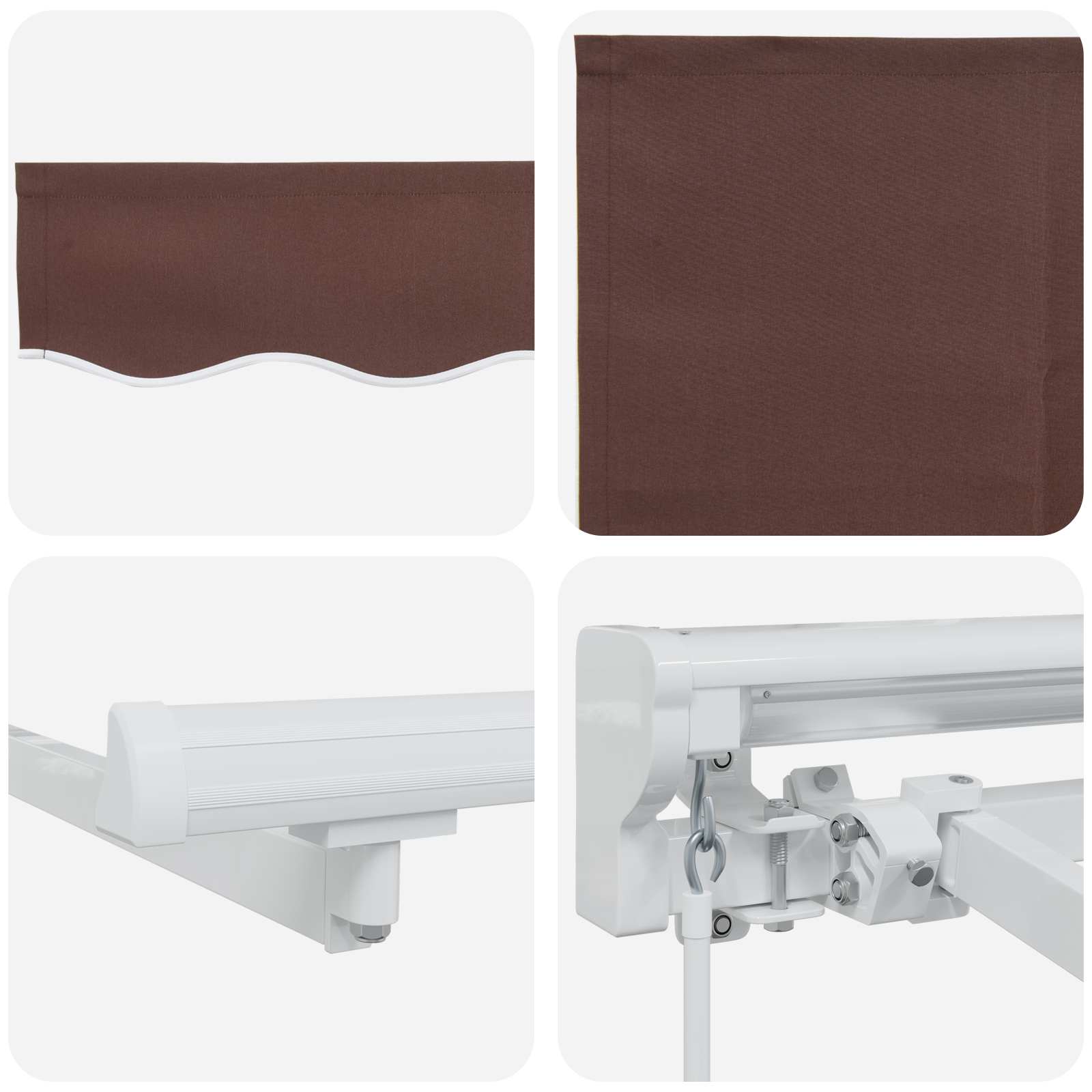 Tenda retrattile manuale Marrone 4,5 × 3 m