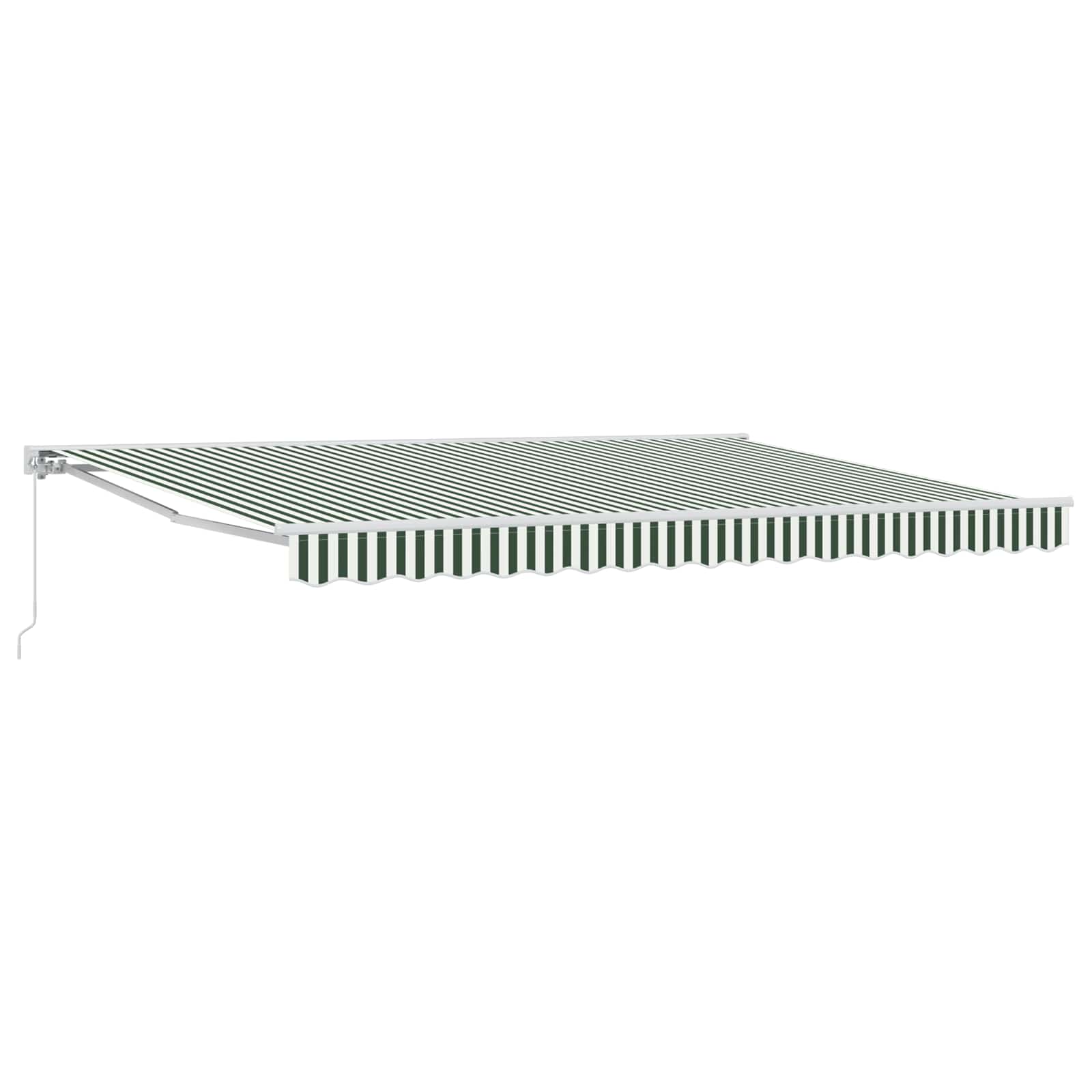 Tenda retrattile manuale Verde e Bianco 4,5 × 3 m
