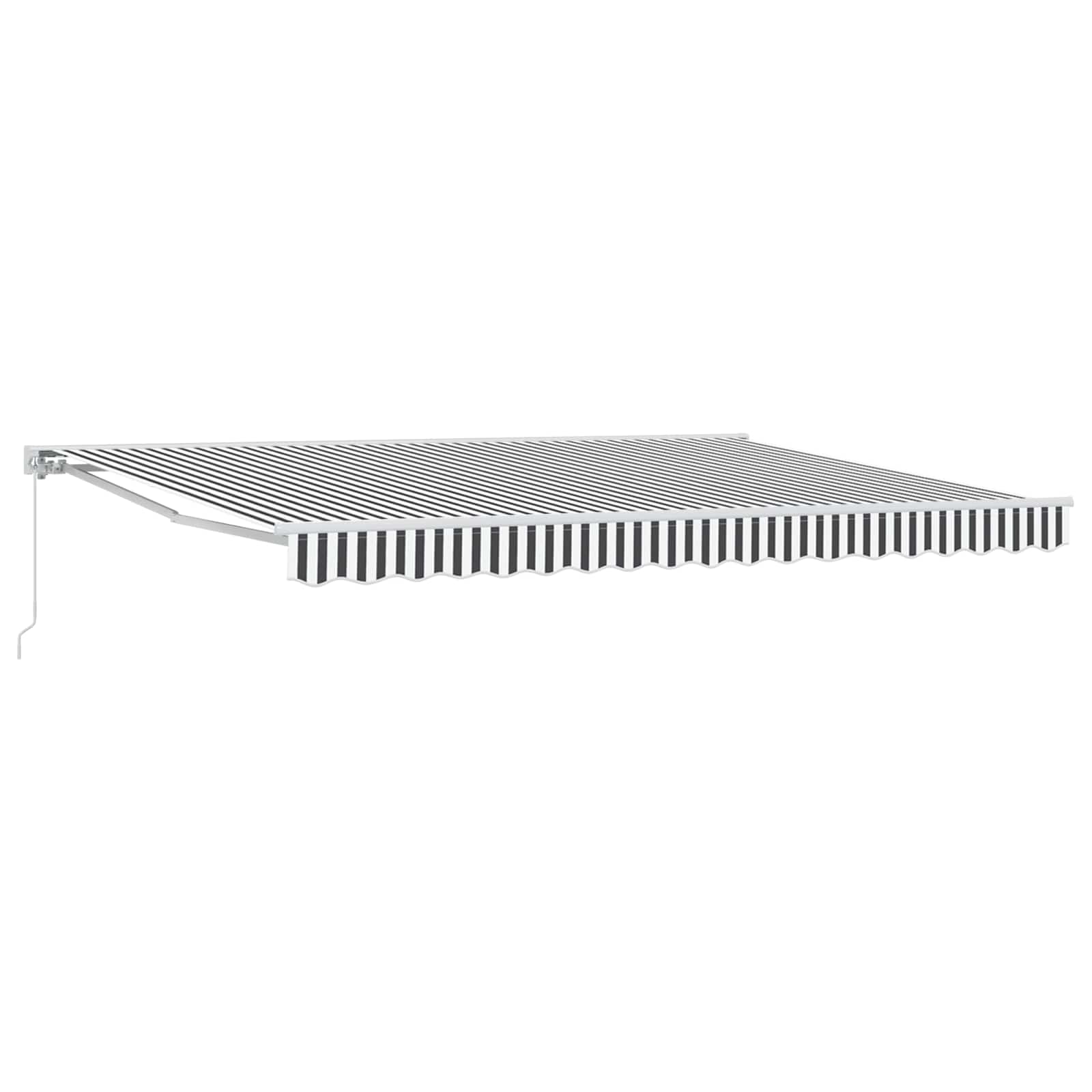 Tenda retrattile manuale Antracite e Bianco 5 x 3 m