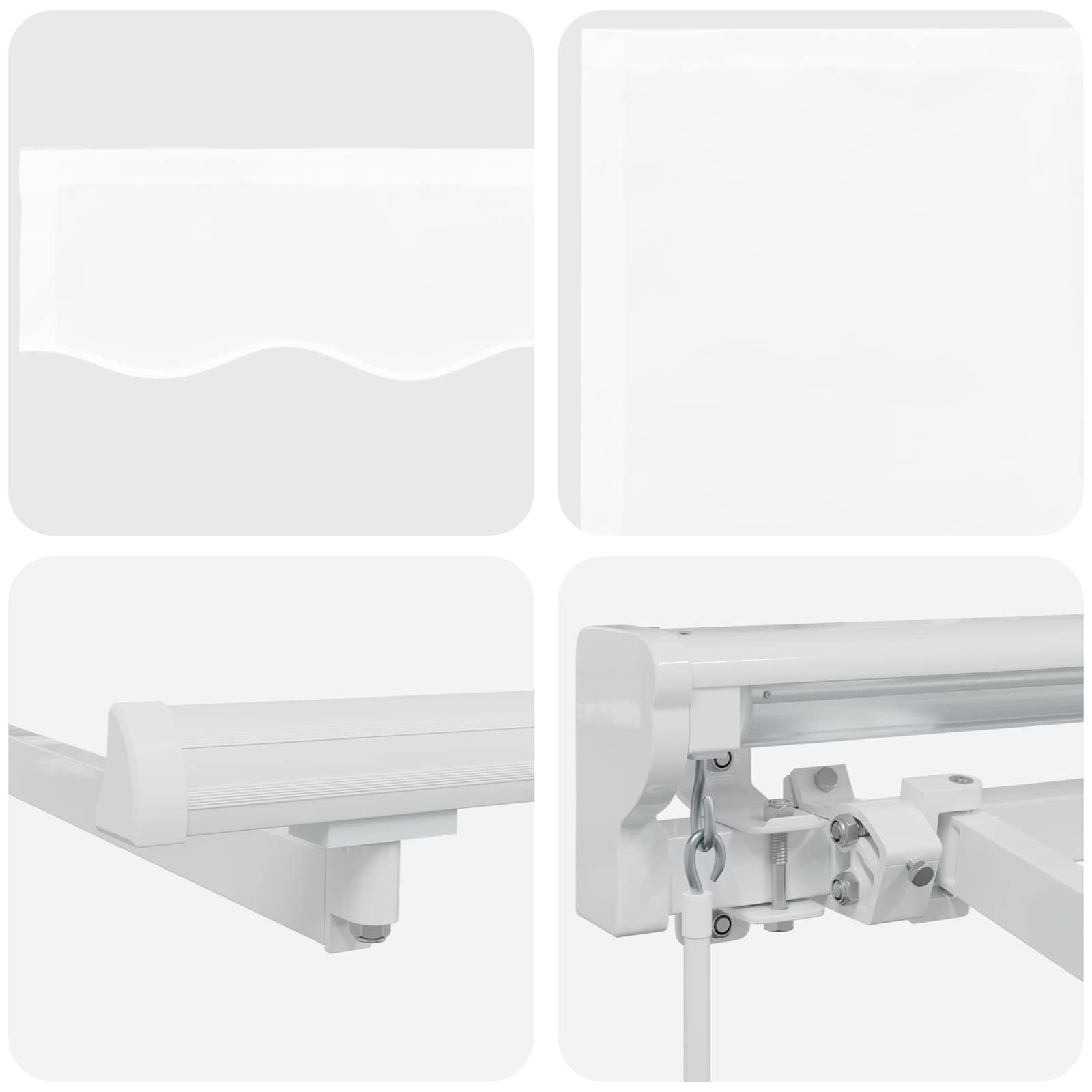 Tenda retrattile manuale Bianco 5 x 3 m