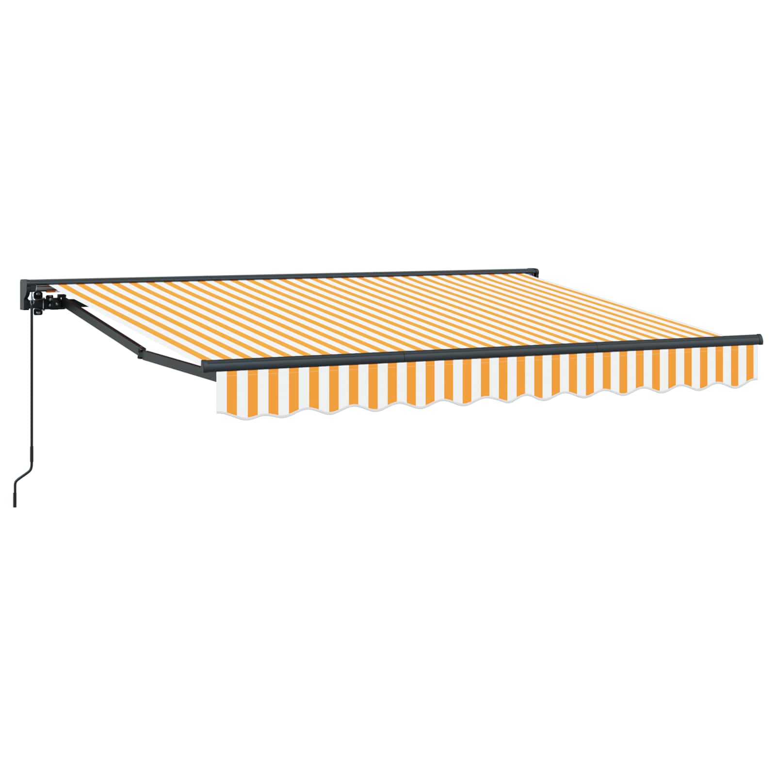Tenda retrattile manuale Giallo e Bianco 3,5 x 2 m