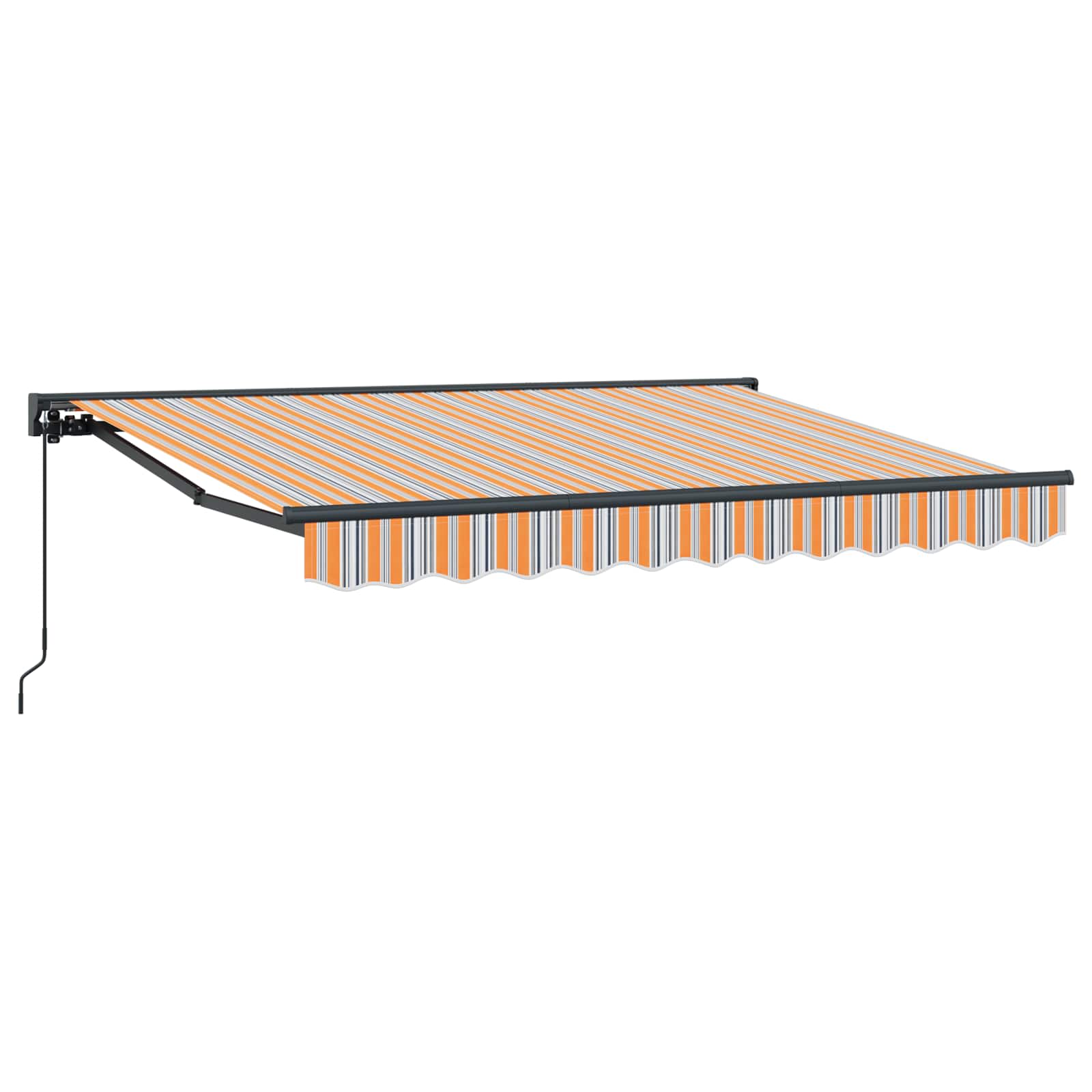 Tenda retrattile manuale Arancione, Grigio e Blu 3,5 x 2 m