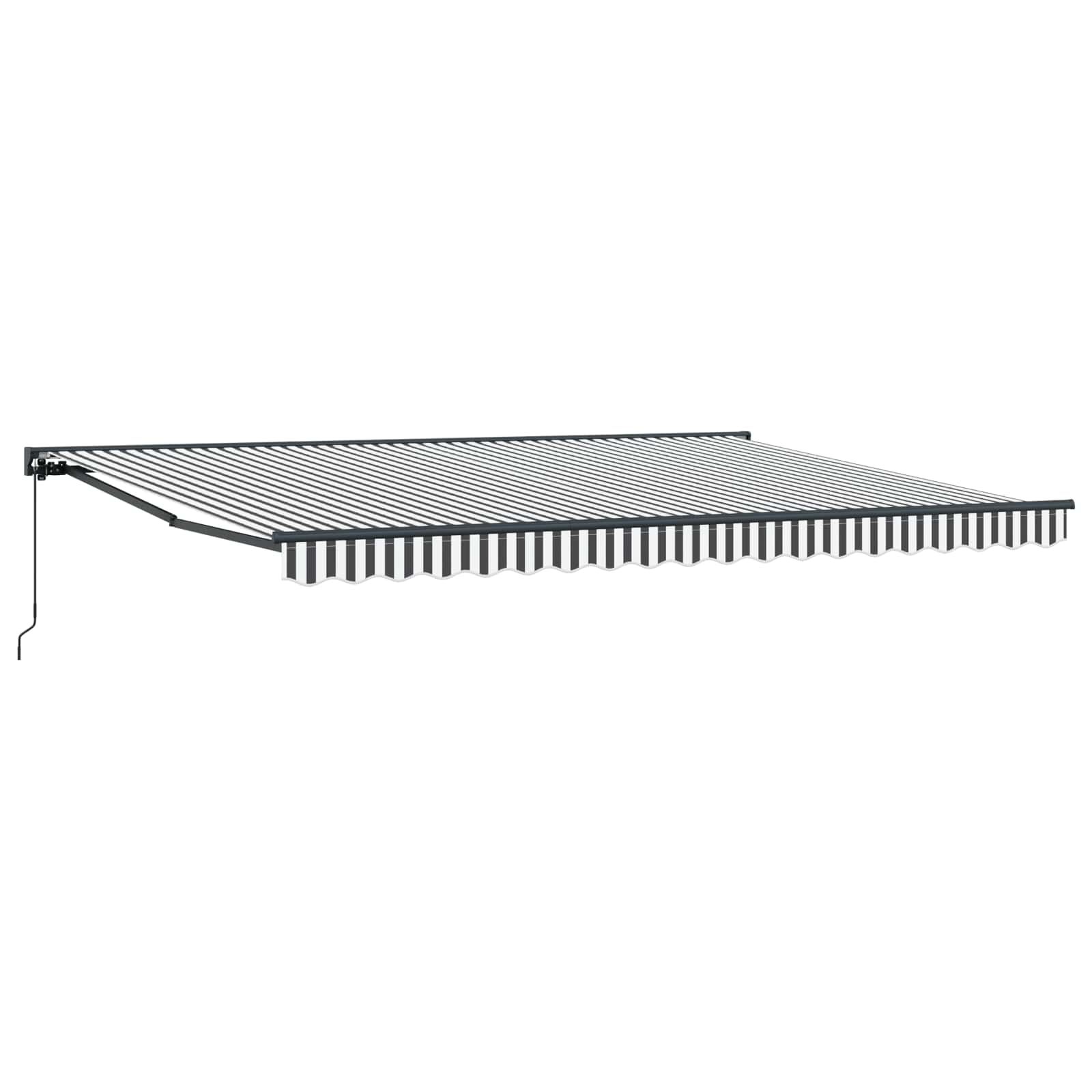 Tenda retrattile manuale Antracite e Bianco 5 × 3,5 m