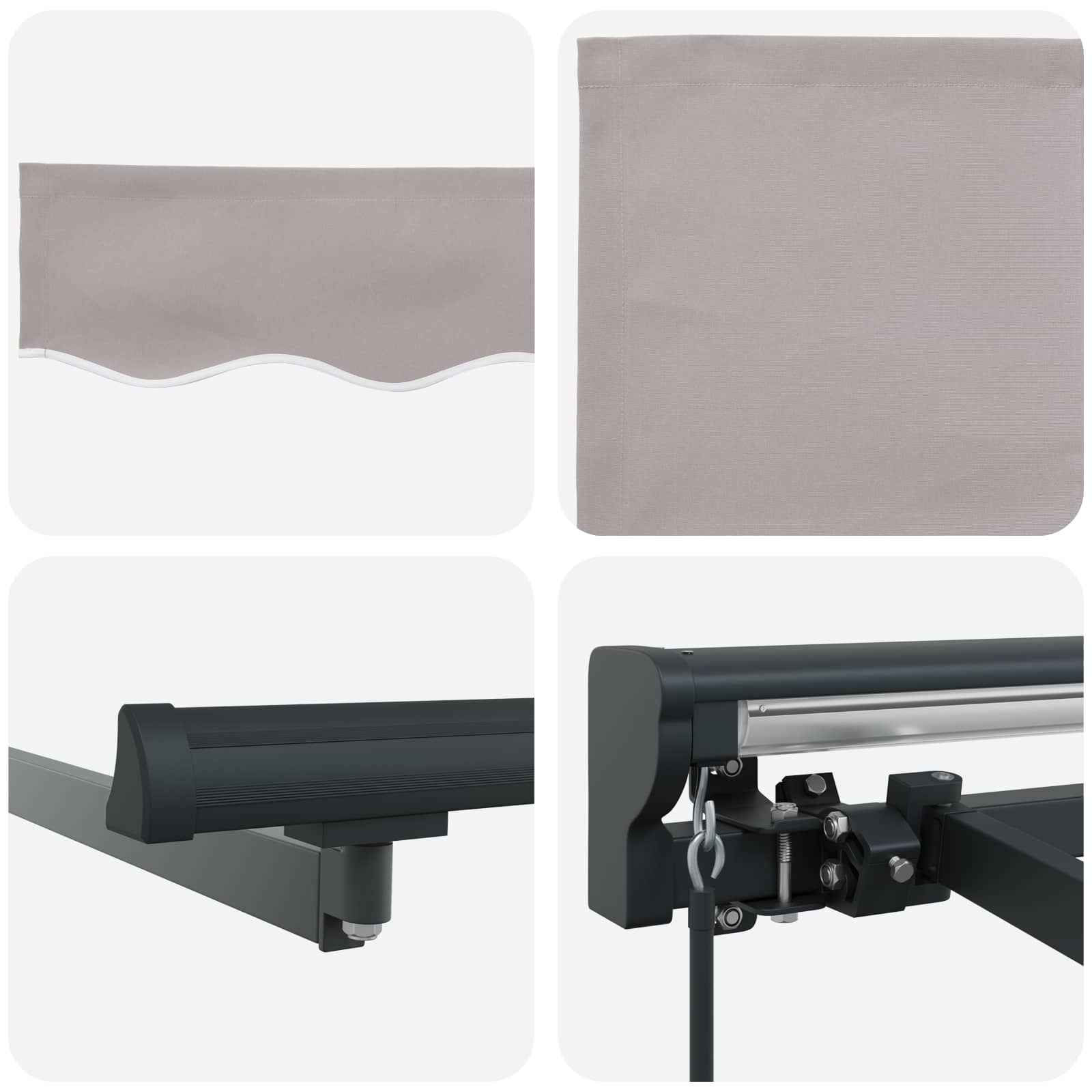 Tenda retrattile manuale Grigio Chiaro 5 × 3,5 m