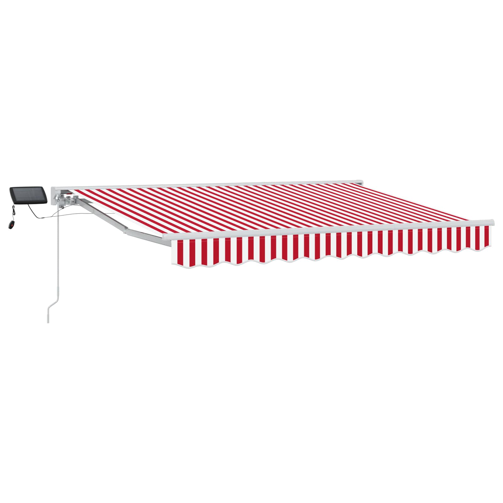 Cornice per Tenda Manuale con LED Rosso e Bianco 2,5 x 2 m
