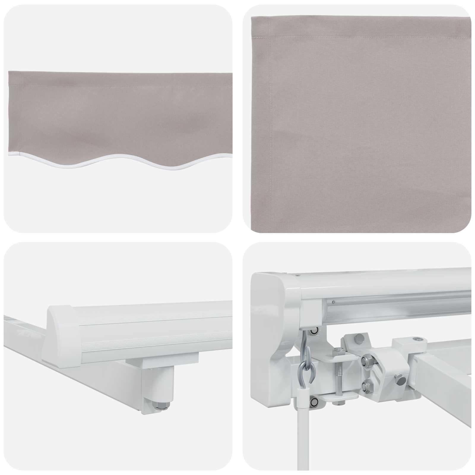 Cornice per Tenda Manuale con LED 2,5 x 2 m