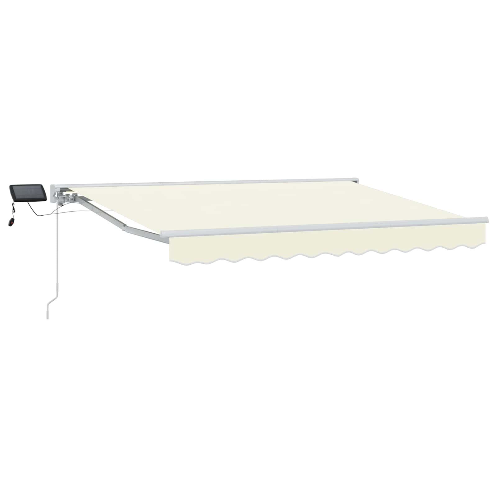 Cornice per Tenda Manuale con LED Crema e Bianco 3 x 2 m
