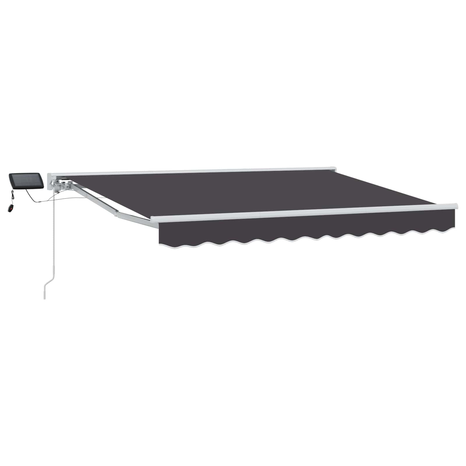 Cornice per Tenda Manuale con LED Bianco e Antracite 3 x 2 m