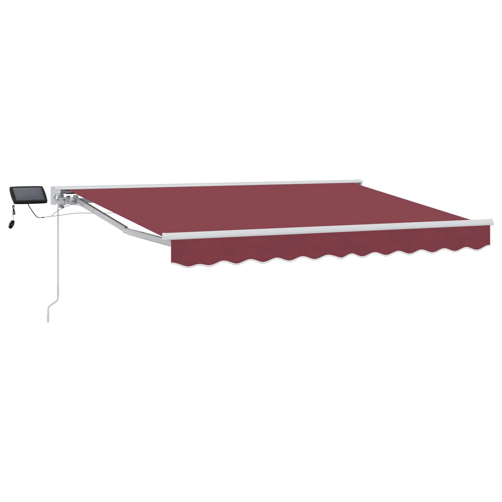 Cornice per Tenda Manuale con LED Borgogna e Bianco 3 x 2 m