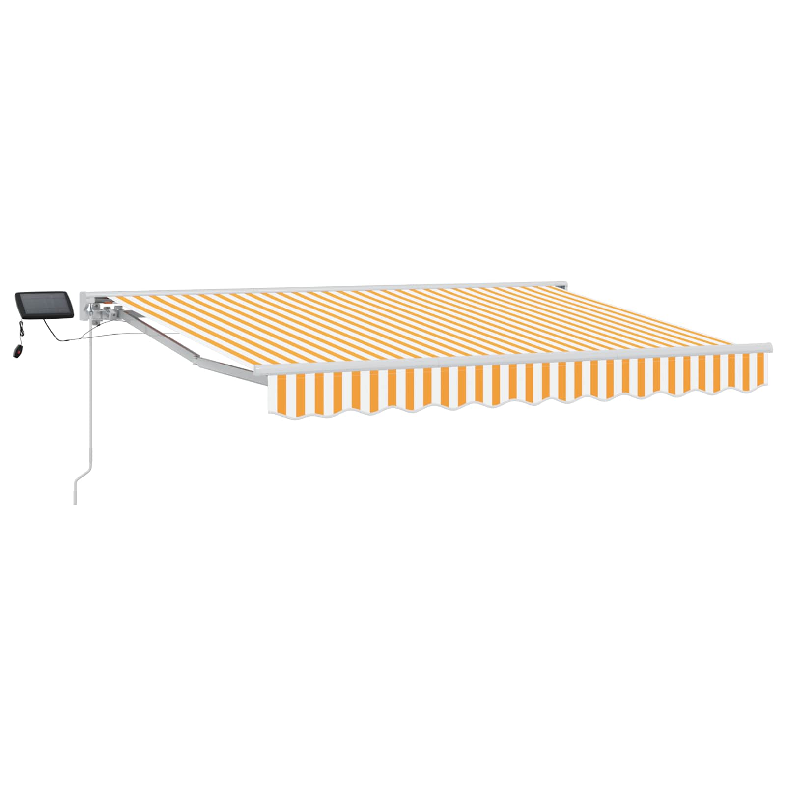 Cornice per Tenda Manuale con LED Giallo e Bianco 3,5 x 2 m