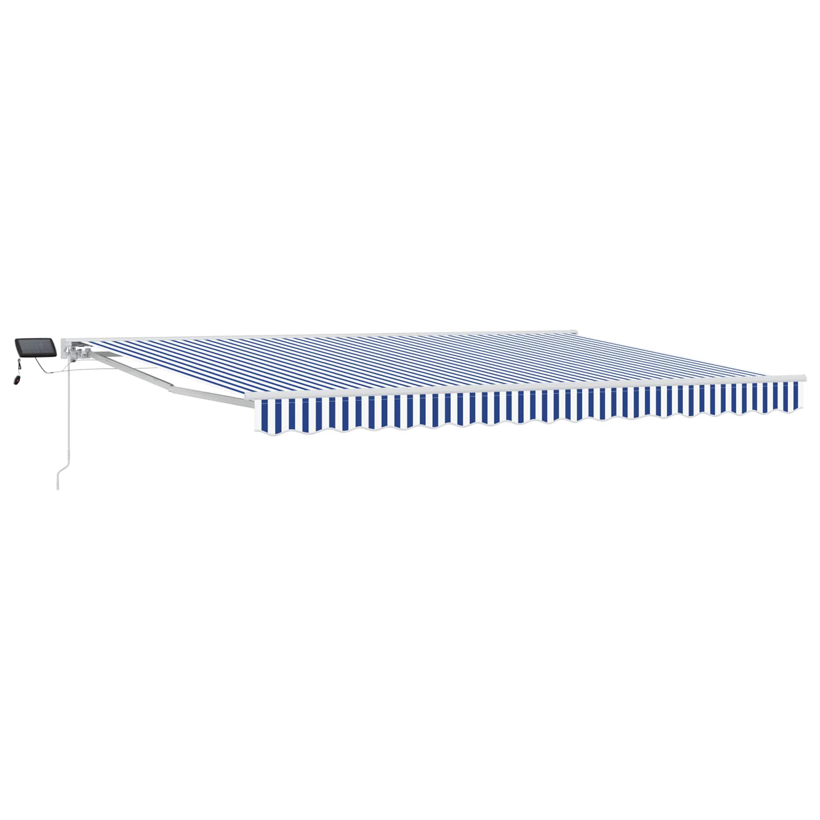 Cornice per Tenda Manuale con LED Blu e Bianco 4 x 2 m