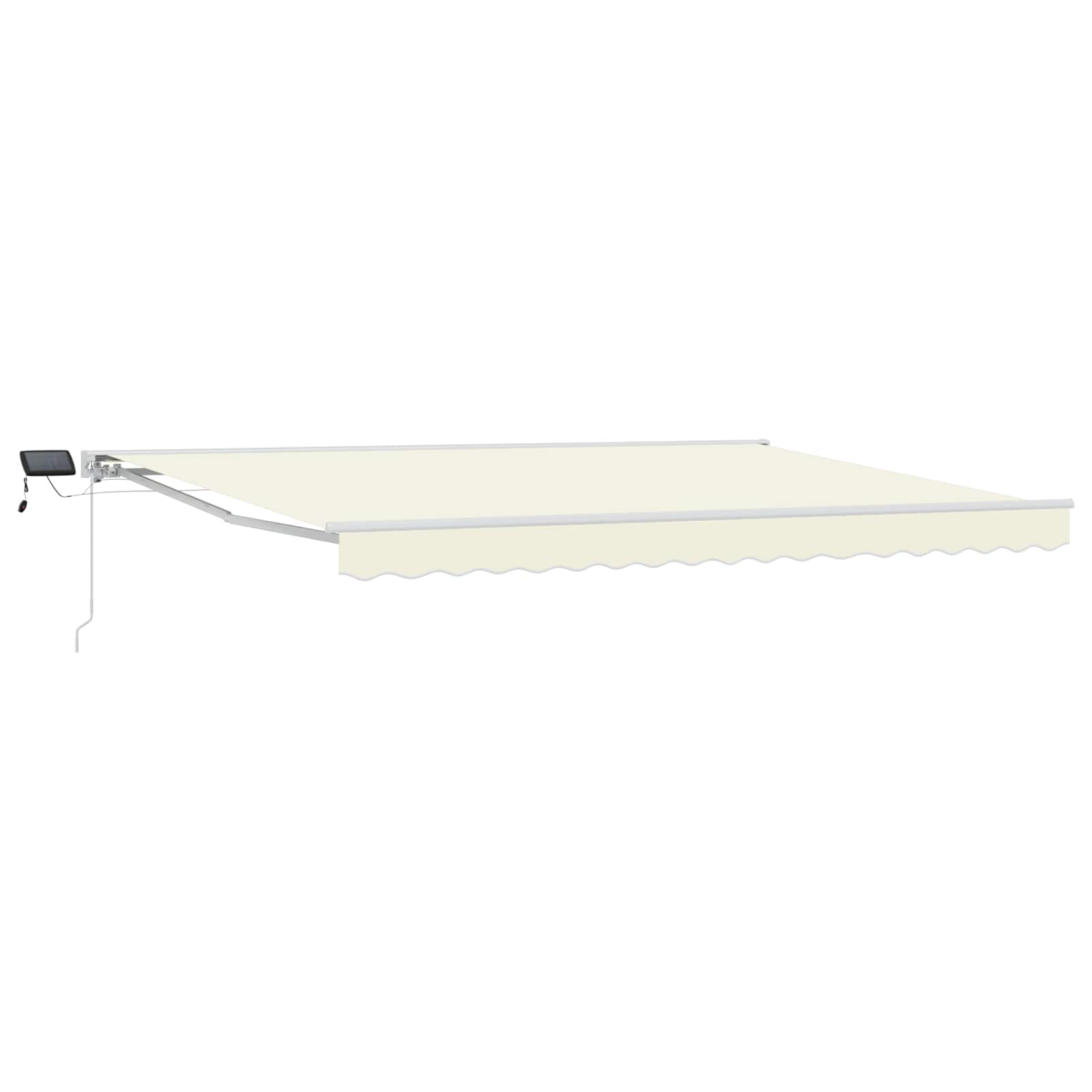 Cornice per Tenda Manuale con LED Crema e Bianco 4 x 2 m