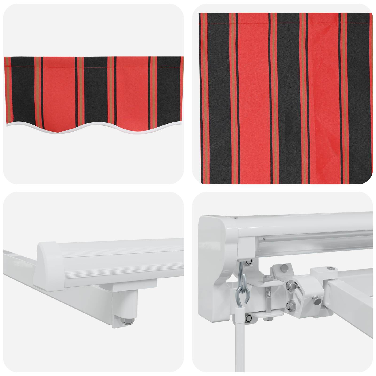 Cornice per Tenda Manuale con LED 3 x 2,5 m