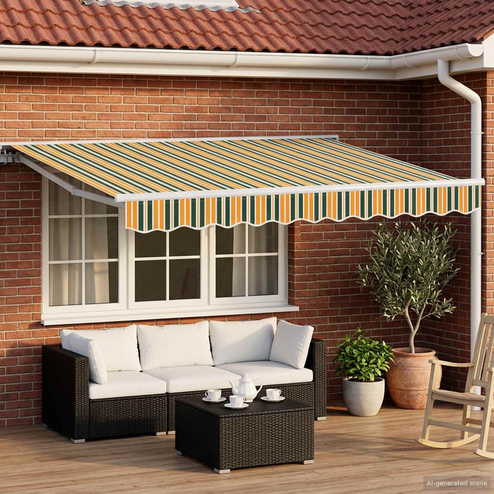 Cornice per Tenda Manuale con LED 3 x 2,5 m