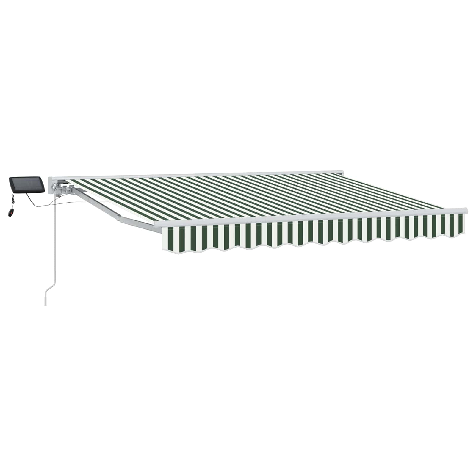 Cornice per Tenda Manuale con LED Verde e Bianco 3,5 x 2,5 m