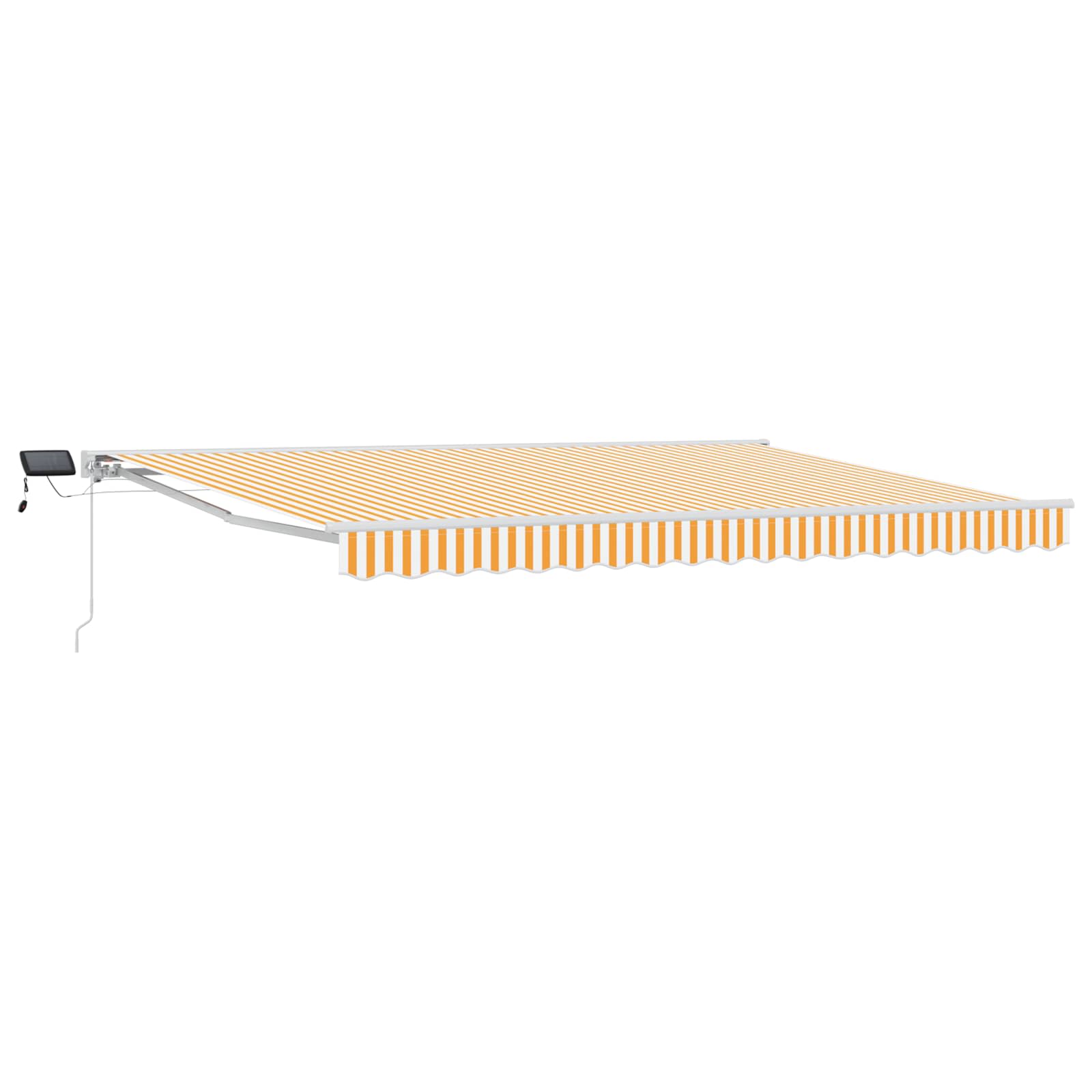 Cornice per Tenda Manuale con LED Giallo e Bianco 4 × 3 m