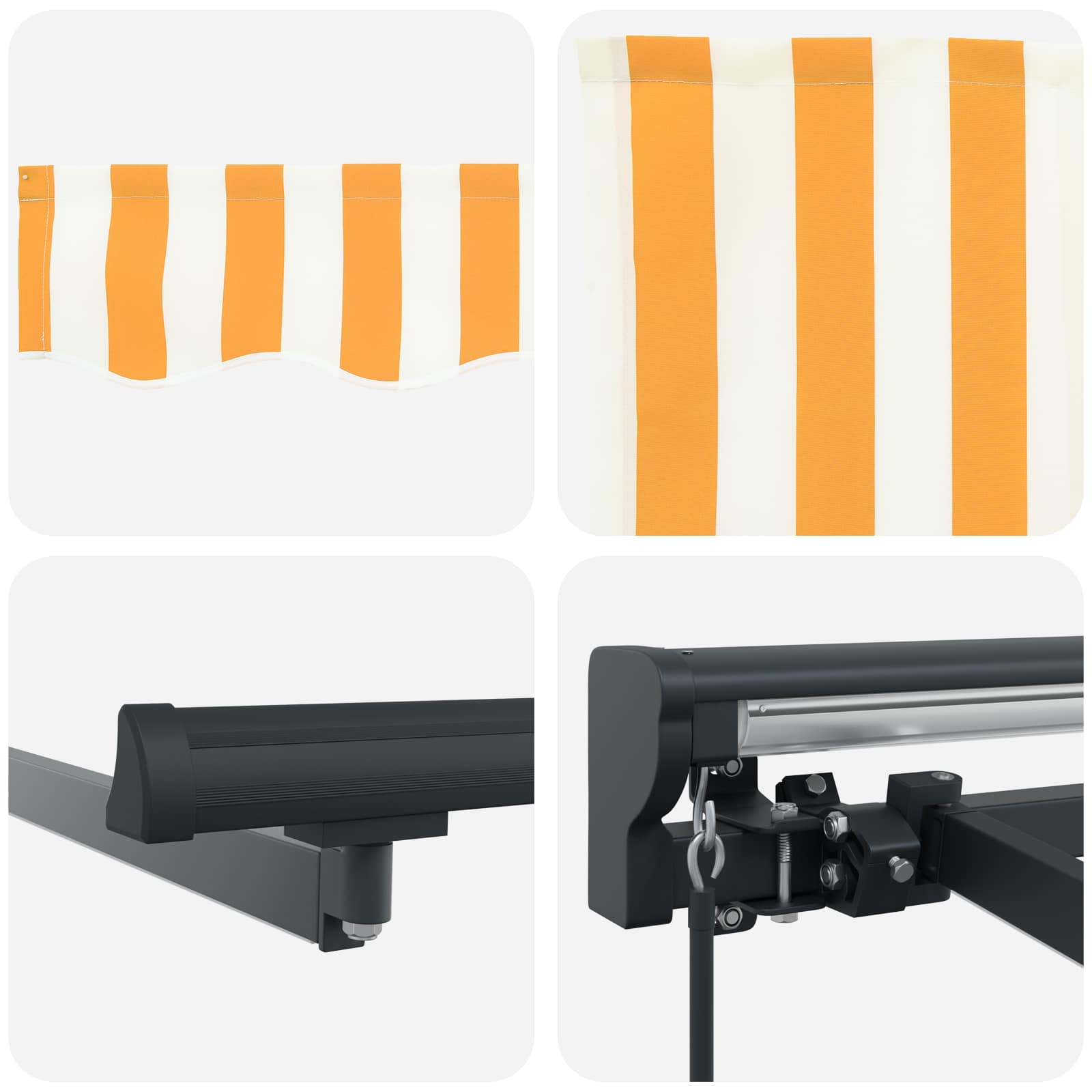 Cornice per Tenda Manuale con LED 2,5 x 2 m