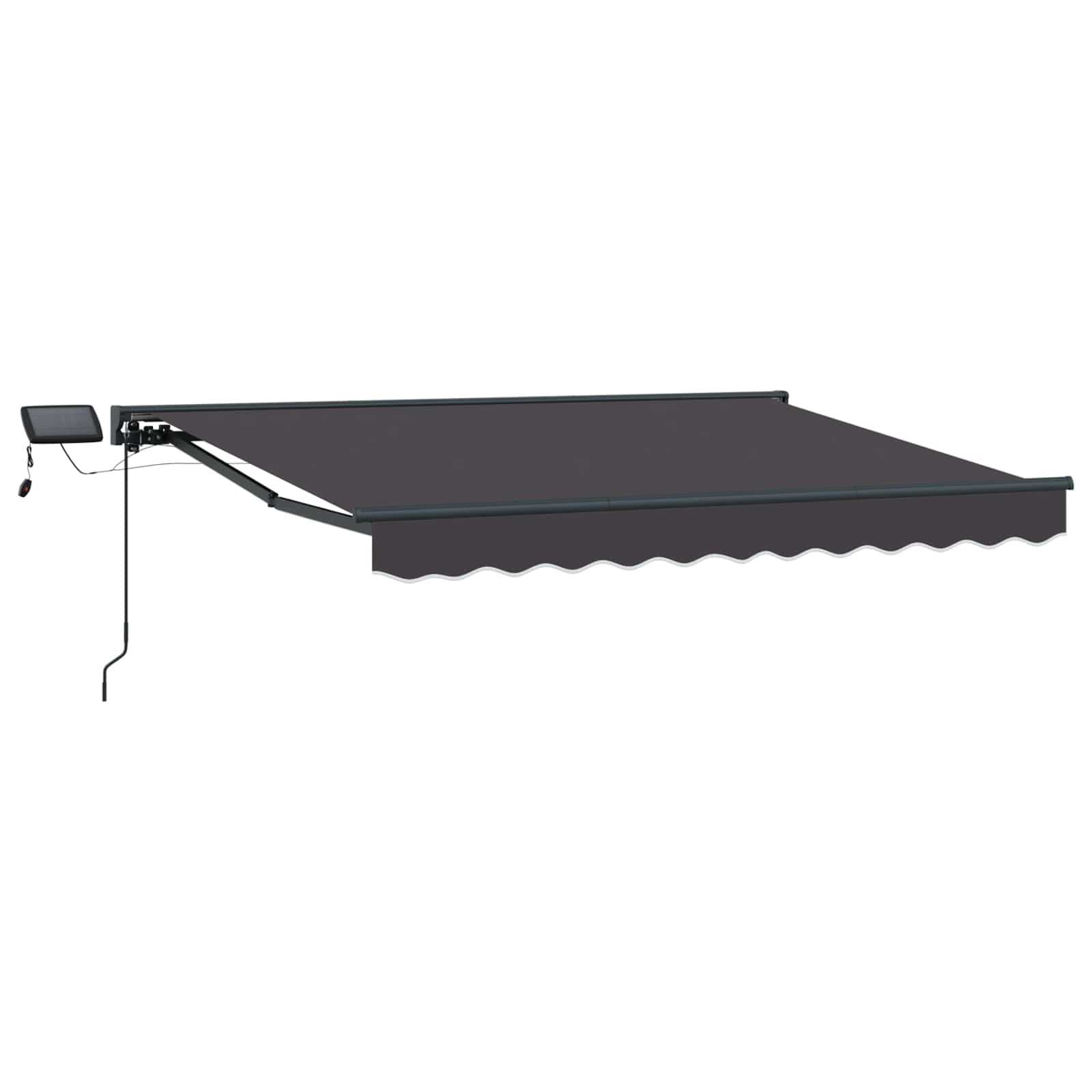 Cornice per Tenda Manuale con LED Antracite 3 x 2 m