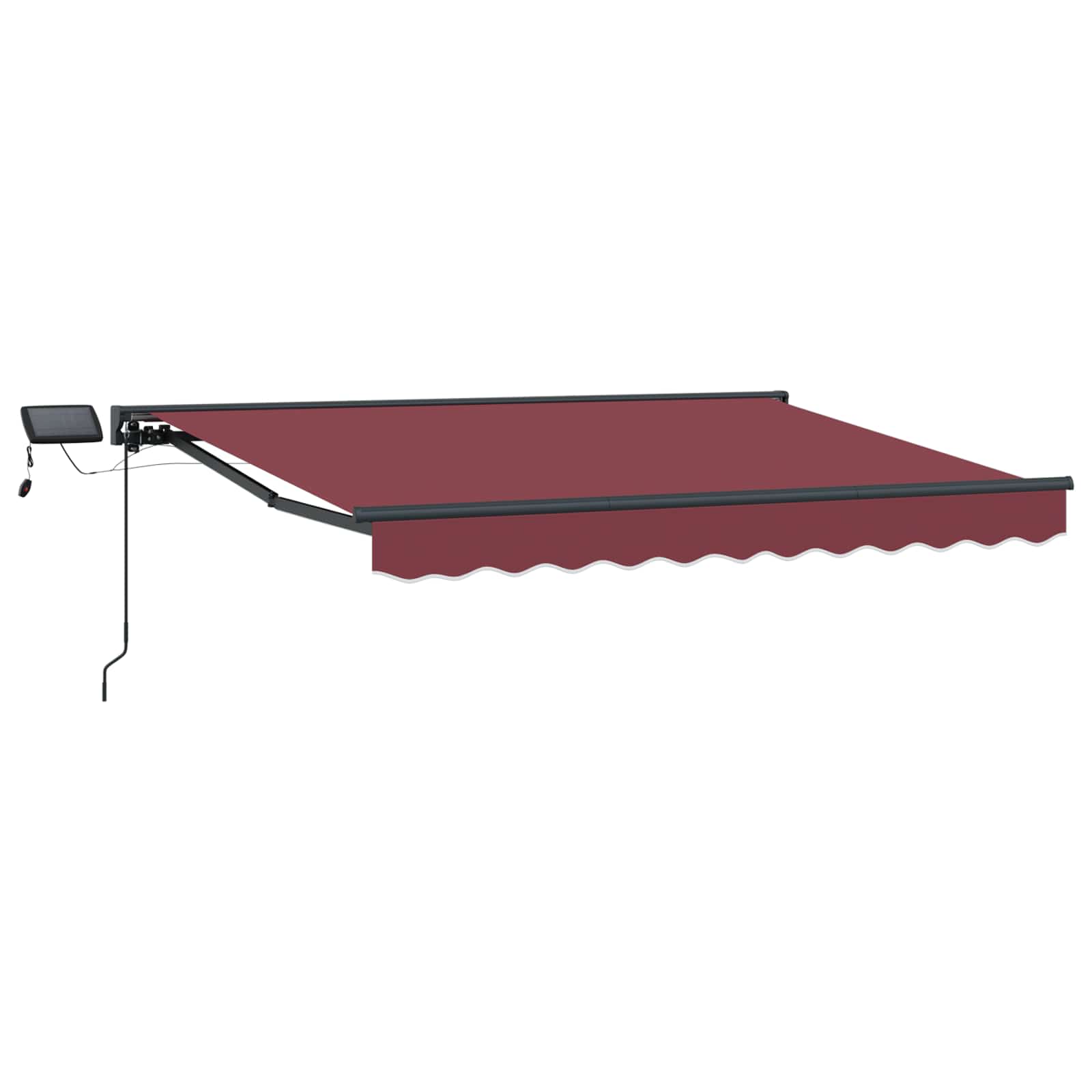 Cornice per Tenda Manuale con LED Borgogna e Antracite 3 x 2 m