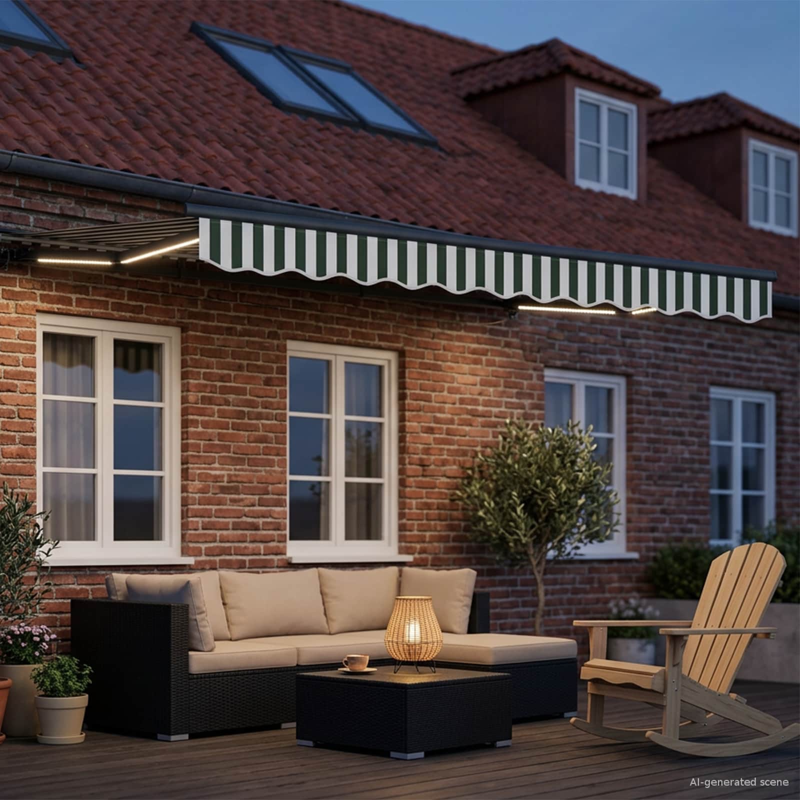 Cornice per Tenda Manuale con LED 3,5 x 2,5 m