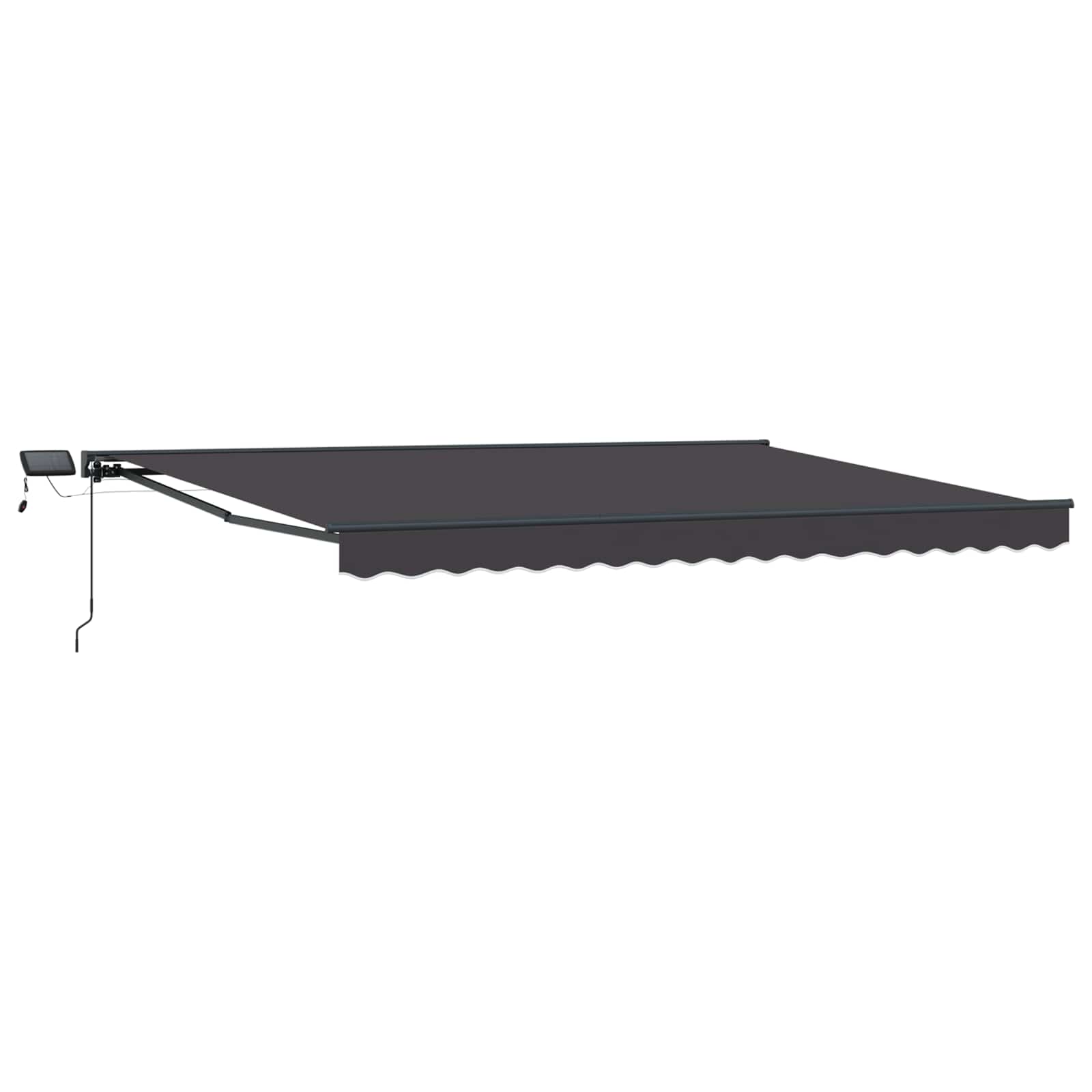 Cornice per Tenda Manuale con LED Antracite 4,5 × 3,5 m