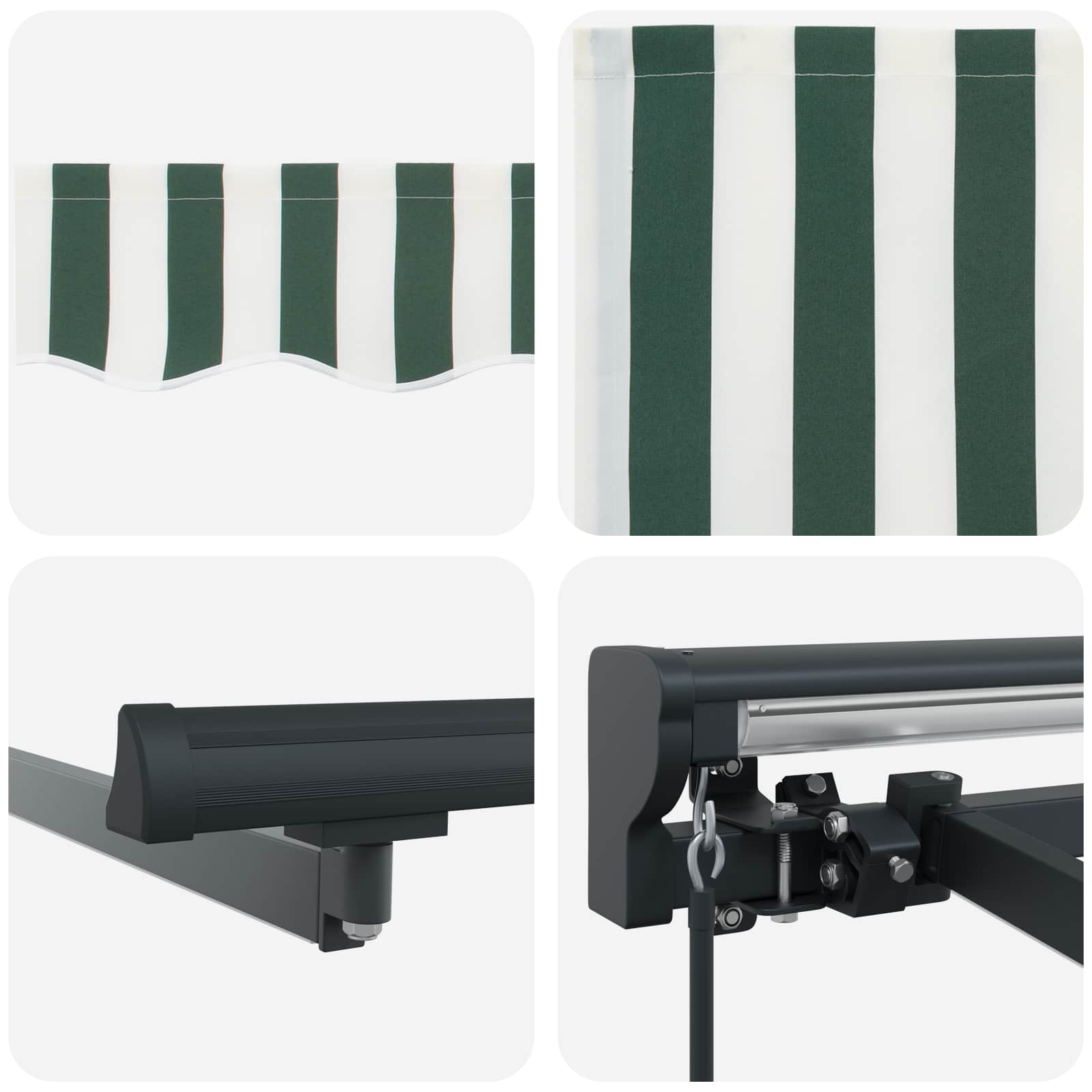 Cornice per Tenda Manuale con LED 4,5 × 3,5 m