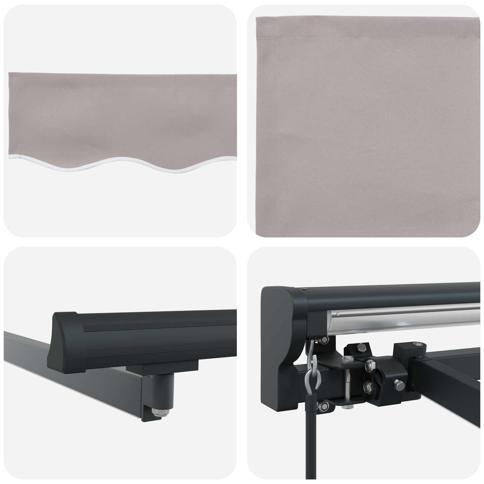 Cornice per Tenda Manuale con LED 5 × 3,5 m