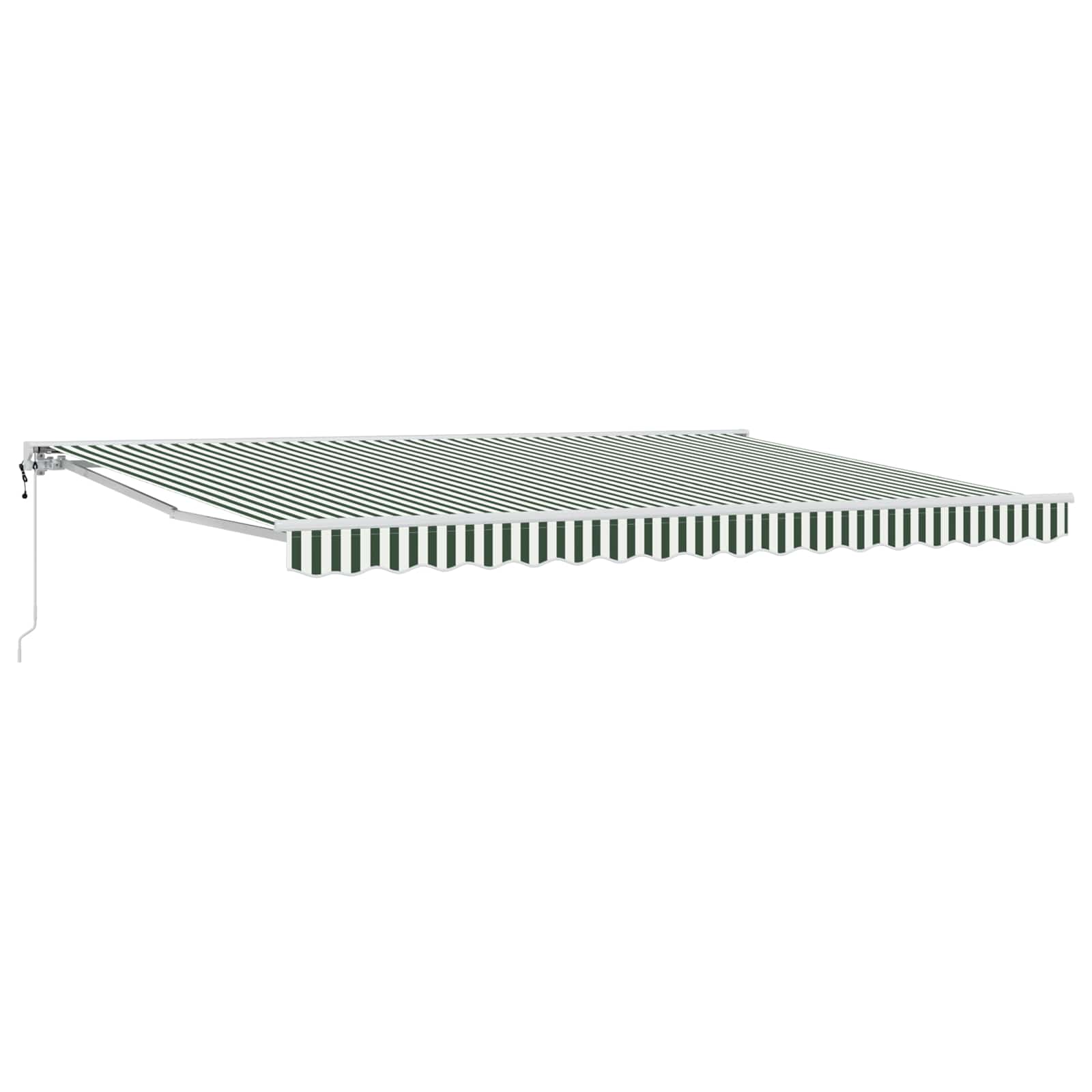 Tettuccio Elettrico Retrattile Verde e Bianco 4,5 × 3 m