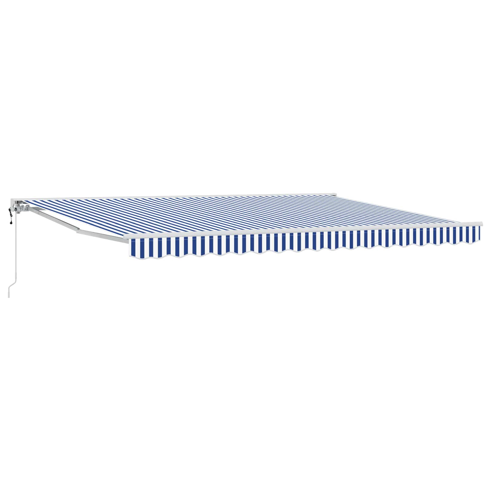 Tettuccio Elettrico Retrattile Blu e Bianco 4,5 × 3,5 m
