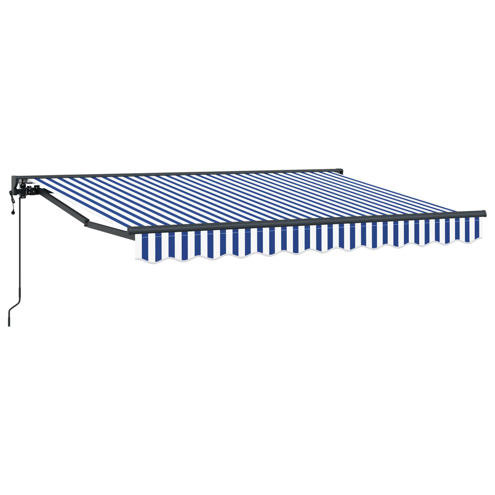 Tettuccio Elettrico Retrattile Blu e Bianco 3 x 2 m