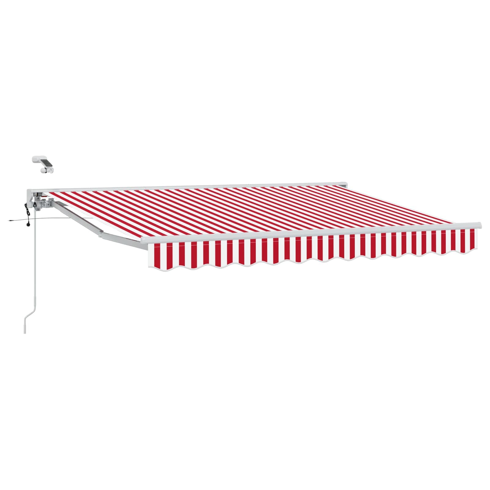 Tettuccio Elettrico Retrattile Rosso e Bianco 2,5 x 2 m