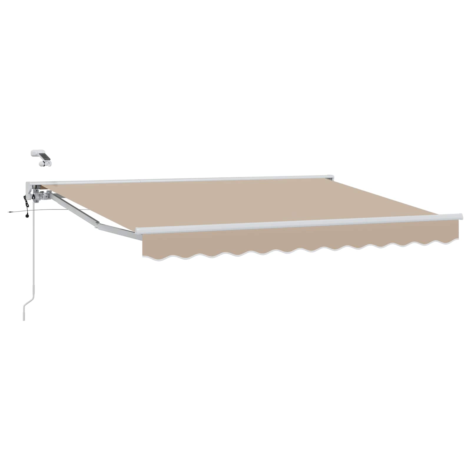 Tettuccio Elettrico Retrattile Beige e Bianco 2,5 x 2 m