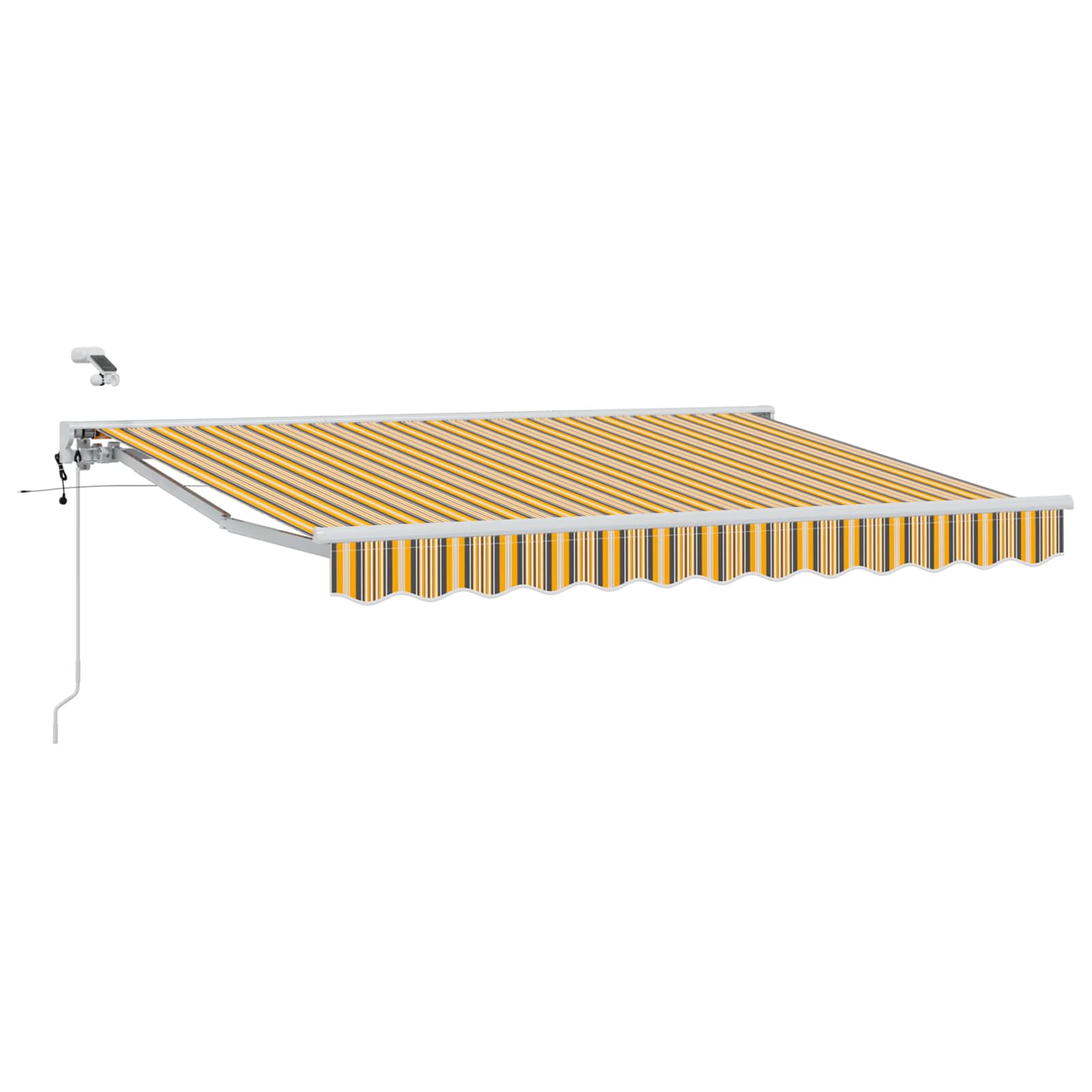 Tettuccio Elettrico Retrattile Giallo, Grigio e Bianco 3 x 2 m