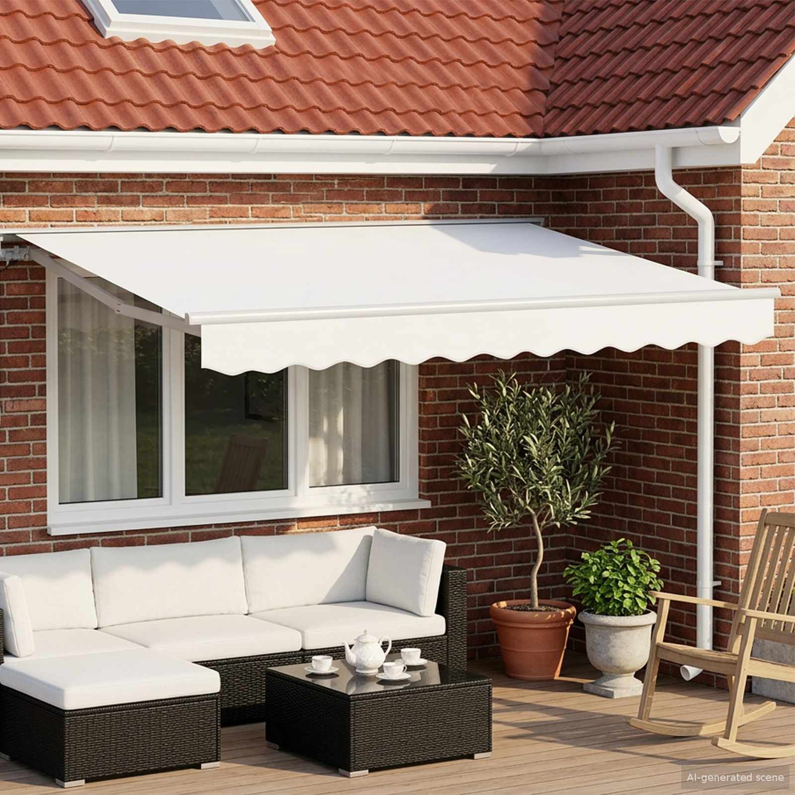 Tettuccio Elettrico Retrattile Bianco 3,5 x 2 m