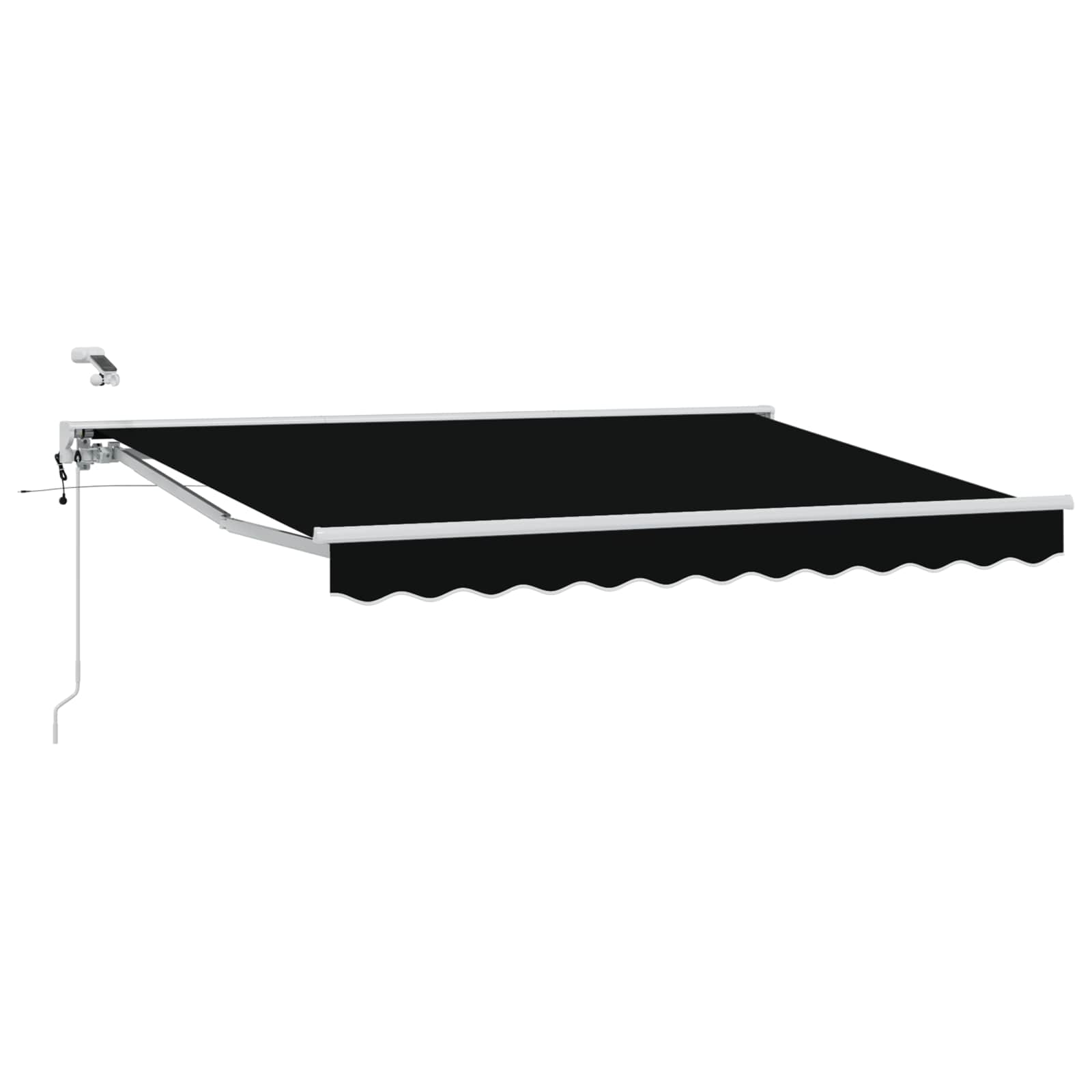 Tettuccio Elettrico Retrattile Nero e Bianco 3,5 x 2,5 m