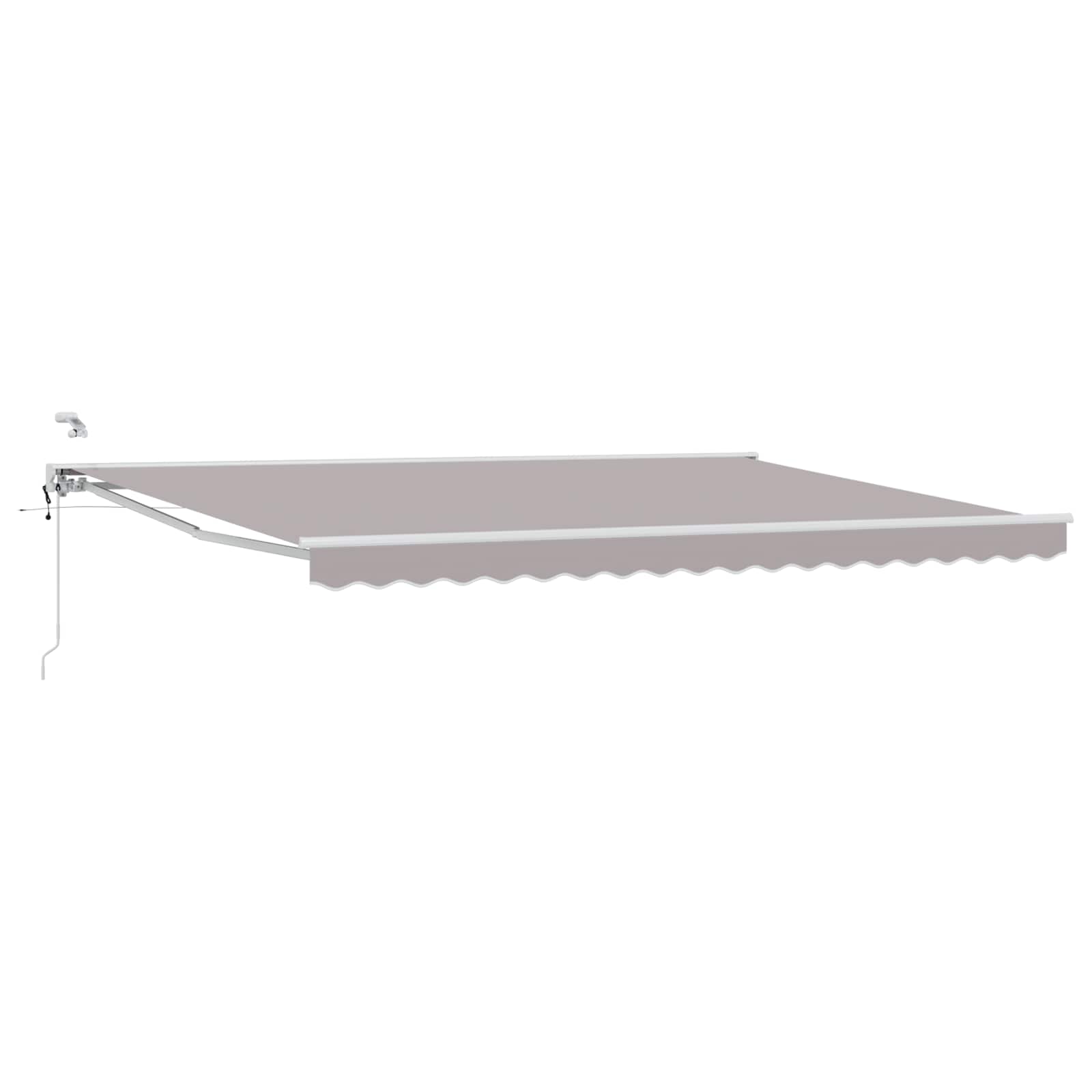 Tettuccio Elettrico Retrattile Grigio chiaro e bianco 4 × 3,5 m