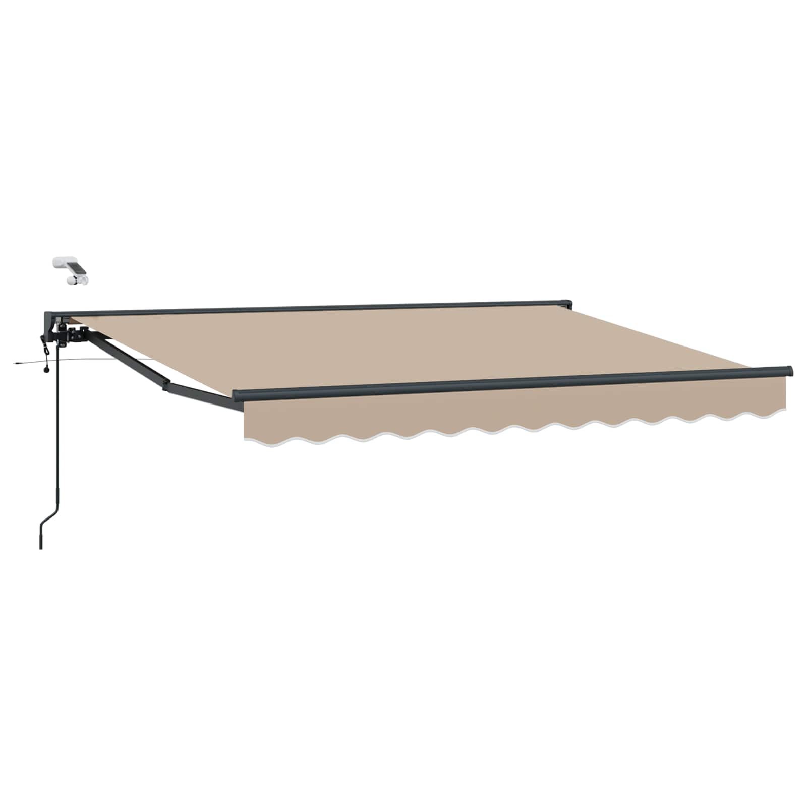 Tettuccio Elettrico Retrattile Beige e Antracite 2,5 x 2 m