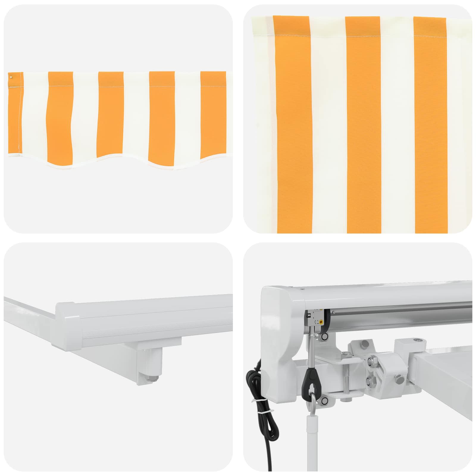 Tettuccio Elettrico Retrattile Giallo e Bianco 3 x 2 m
