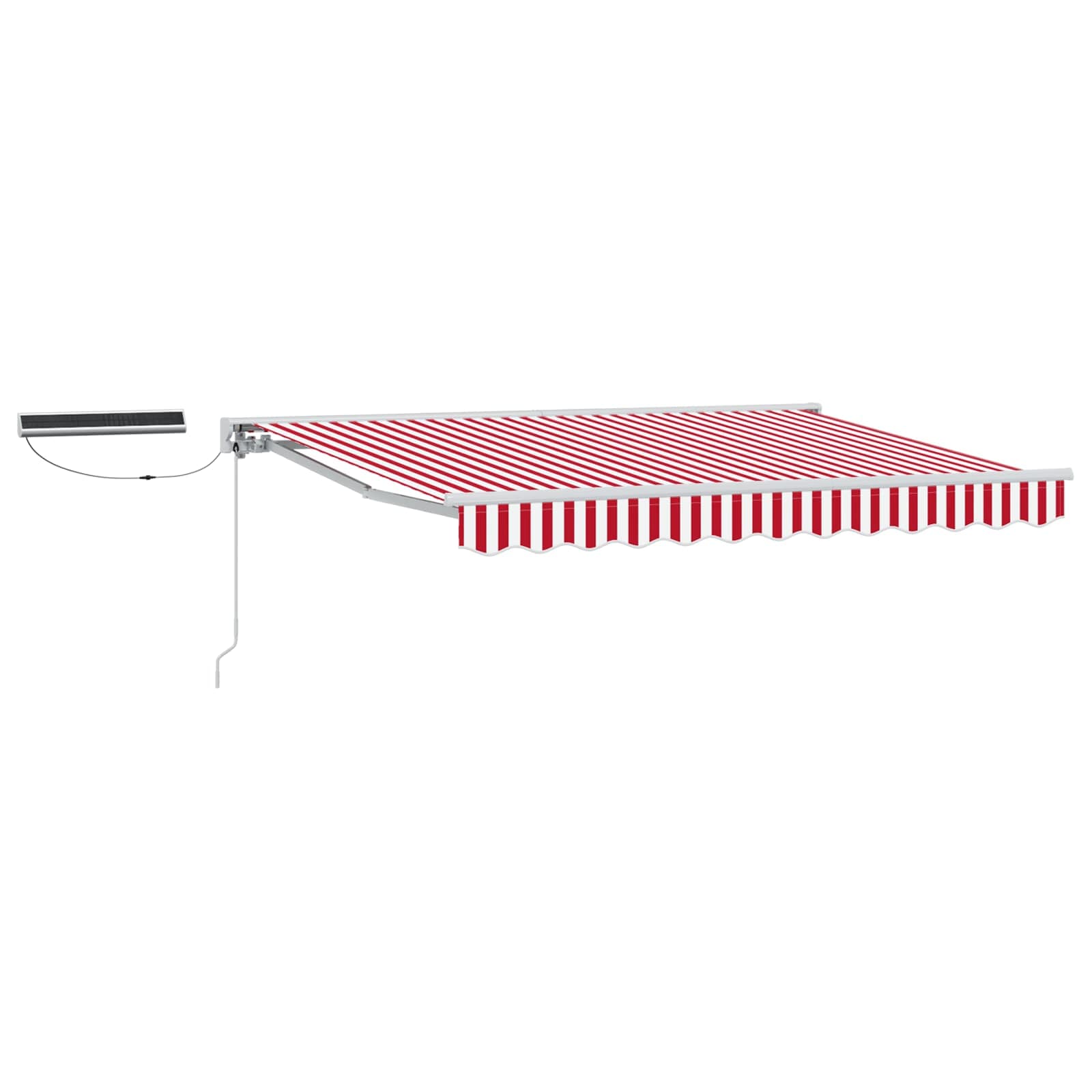 Tettuccio Elettrico Retrattile Rosso e Bianco 3 x 2,5 m