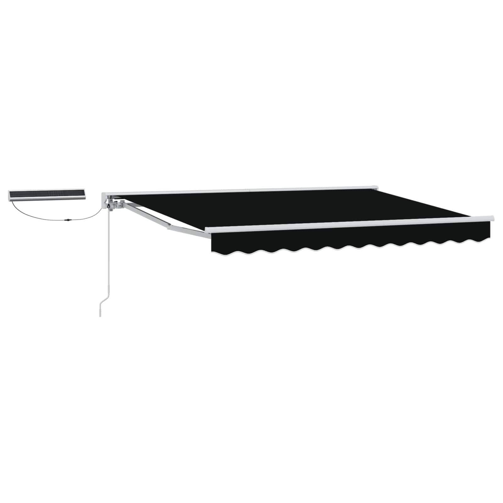 Tettuccio Elettrico Retrattile Nero e Bianco 3 x 2,5 m