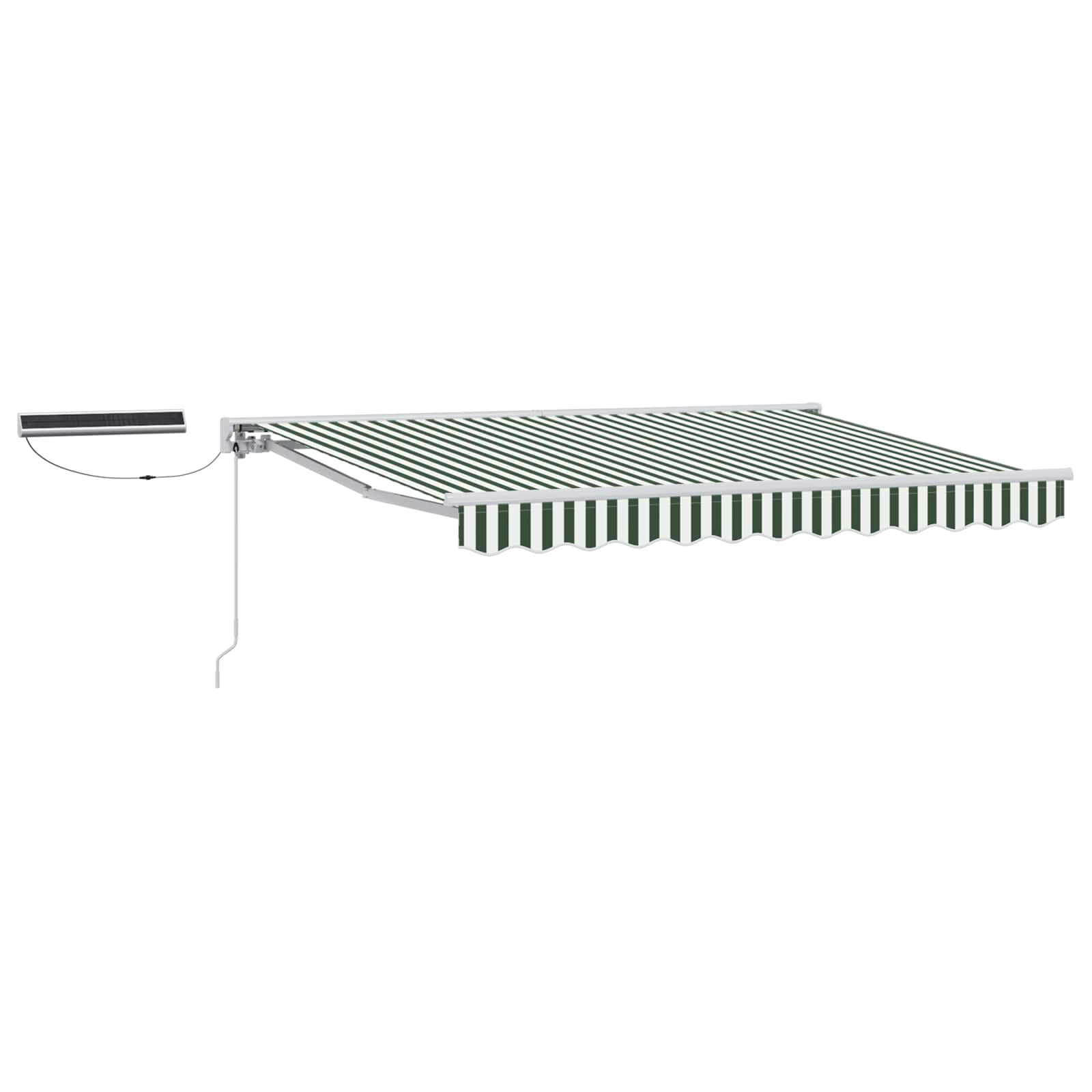 Tettuccio Elettrico Retrattile Verde e Bianco 3,5 x 2,5 m