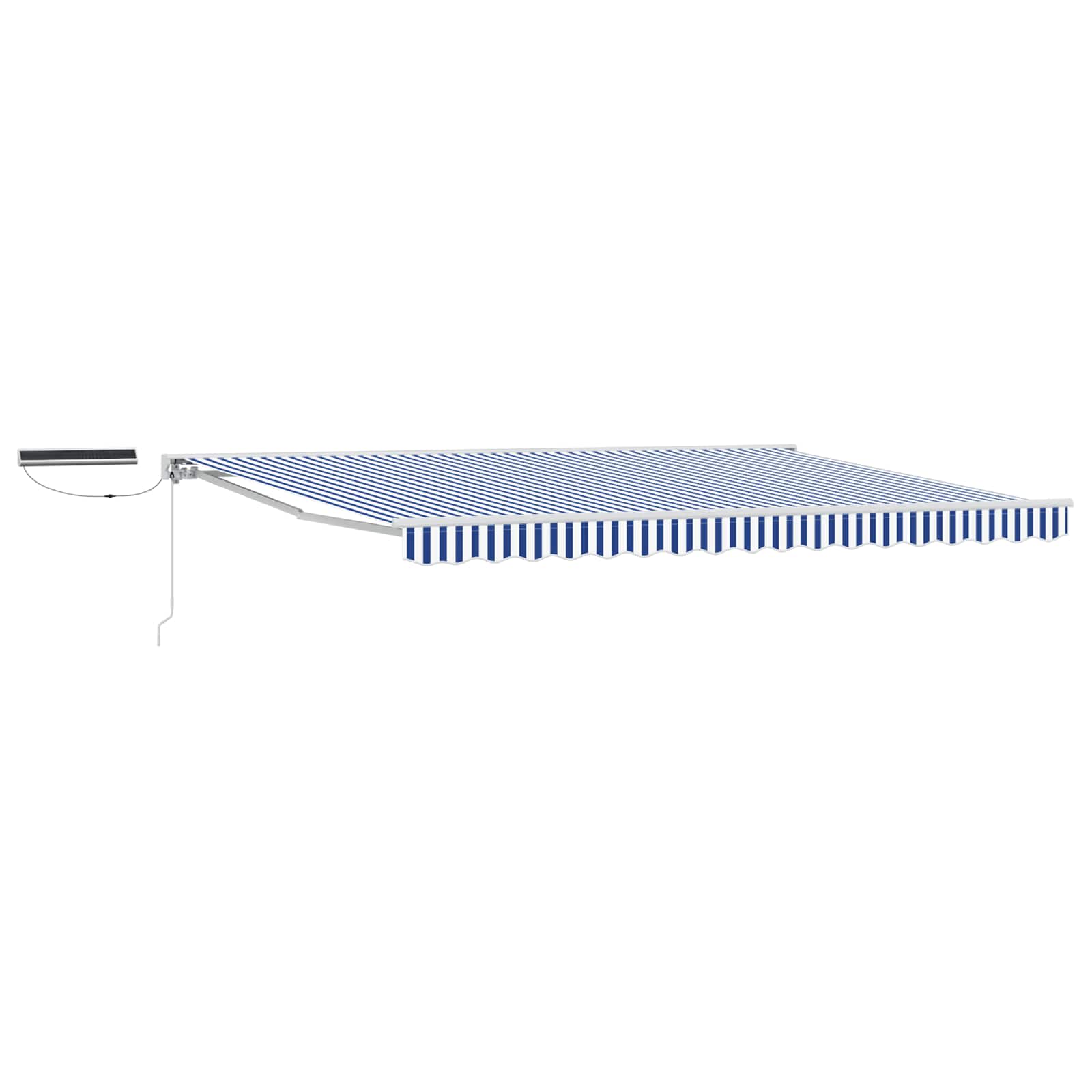 Tettuccio Elettrico Retrattile Blu e Bianco 4 × 3,5 m