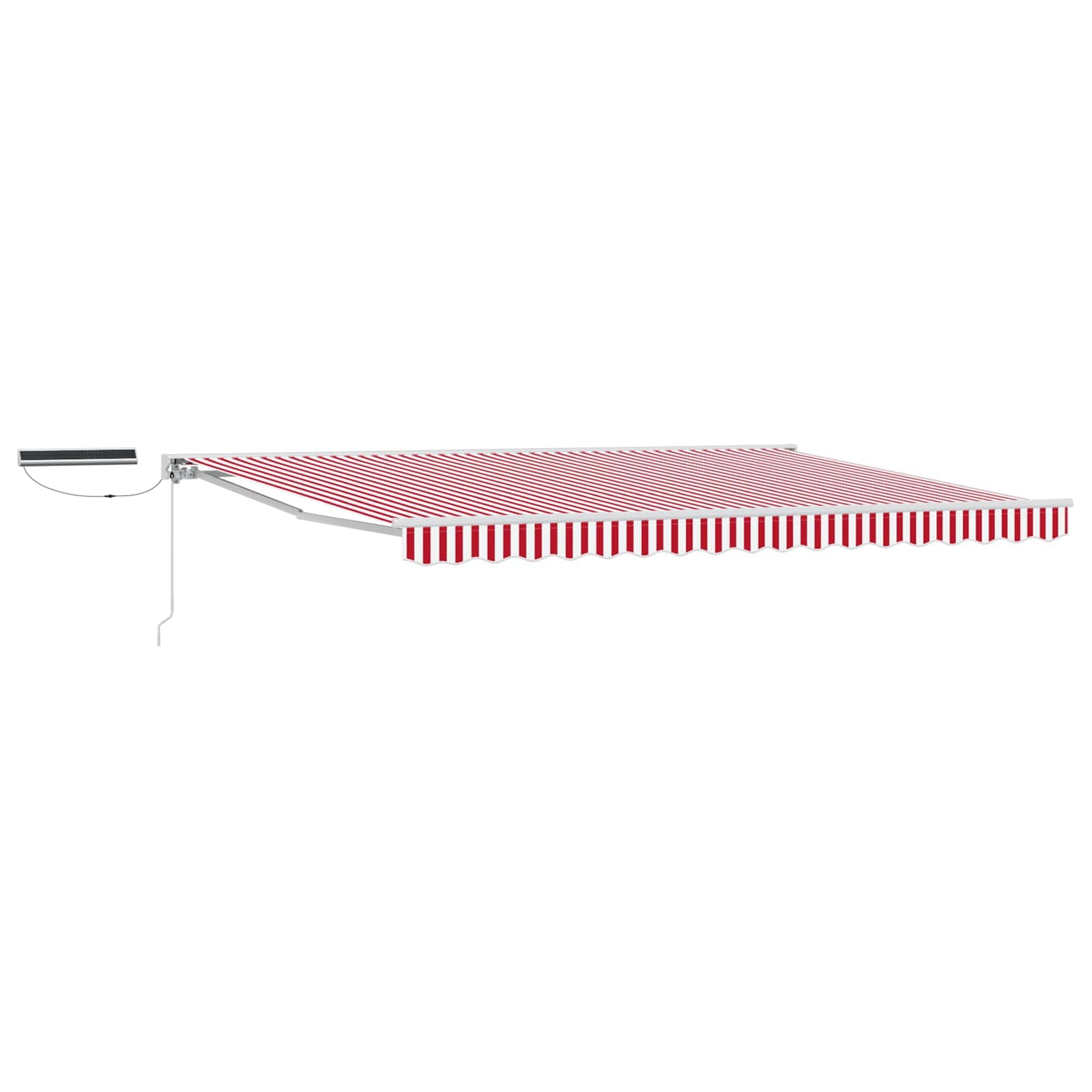 Tettuccio Elettrico Retrattile Rosso e Bianco 4 × 3,5 m