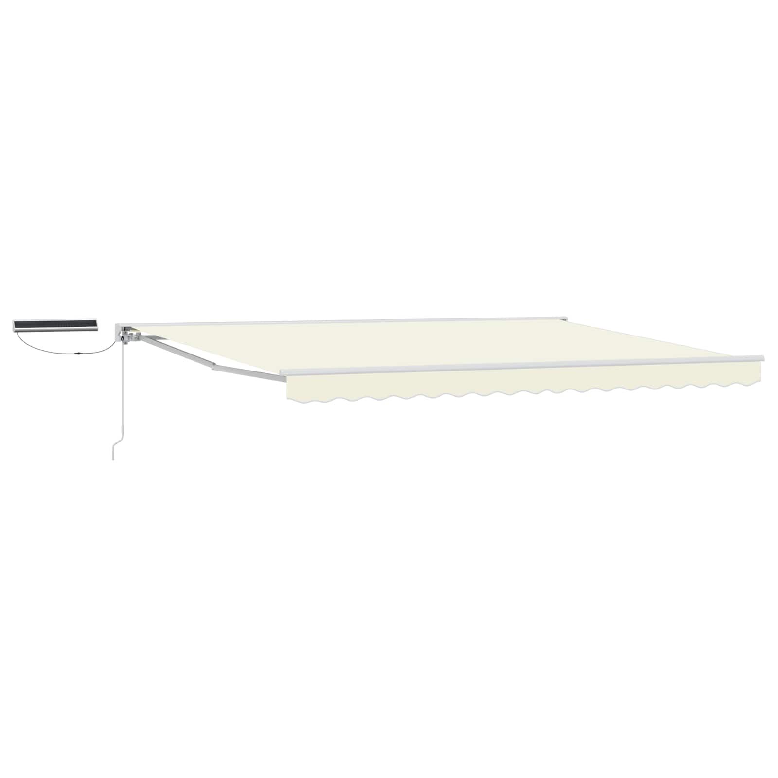 Tettuccio Elettrico Retrattile Crema e Bianco 4,5 × 3 m