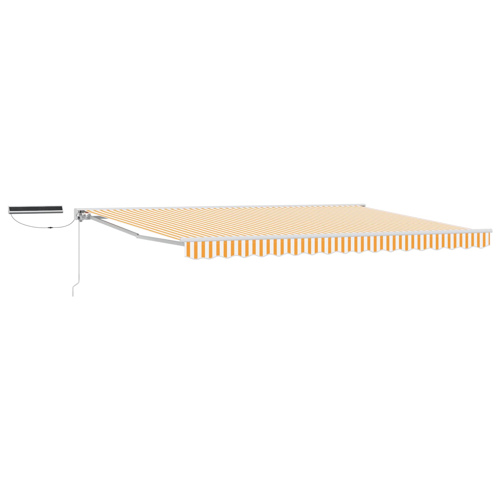 Tettuccio Elettrico Retrattile Giallo e Bianco 4,5 × 3 m