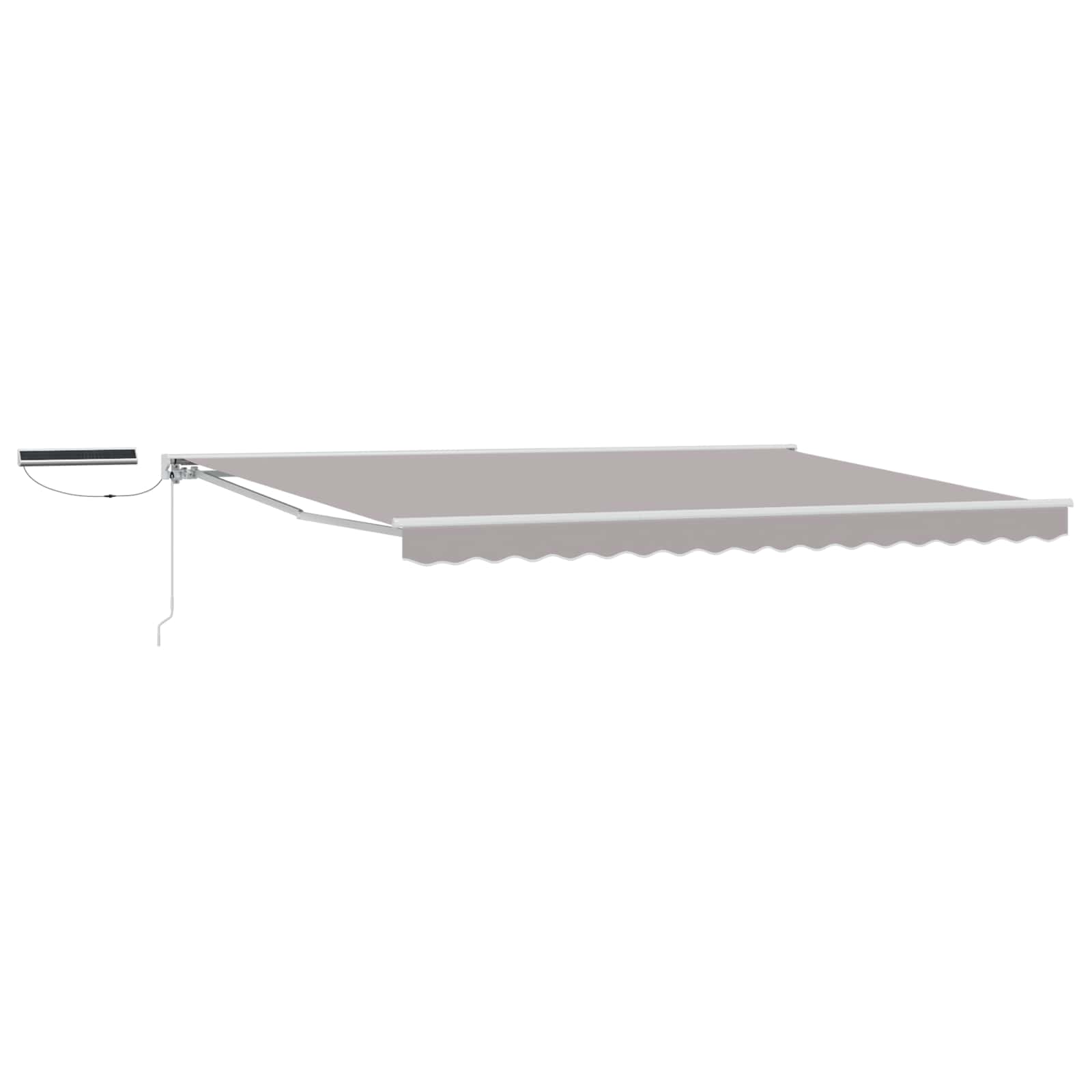Tettuccio Elettrico Retrattile Grigio chiaro e bianco 5 × 3,5 m
