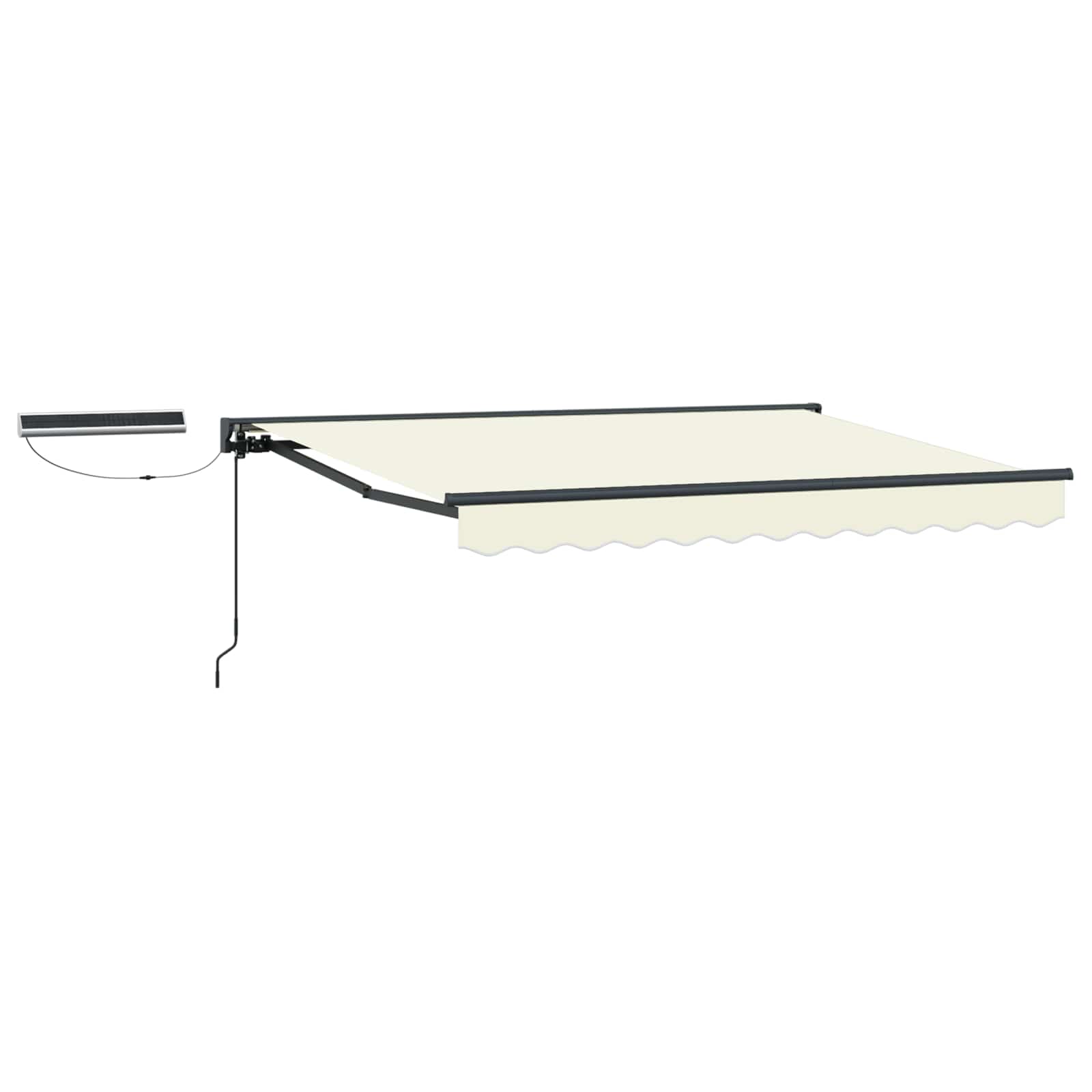 Tettuccio Elettrico Retrattile Crema e Antracite 3 x 2 m