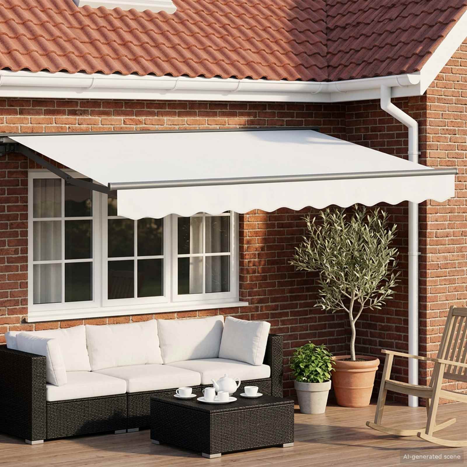 Tettuccio Elettrico Retrattile Bianco 3,5 x 2 m