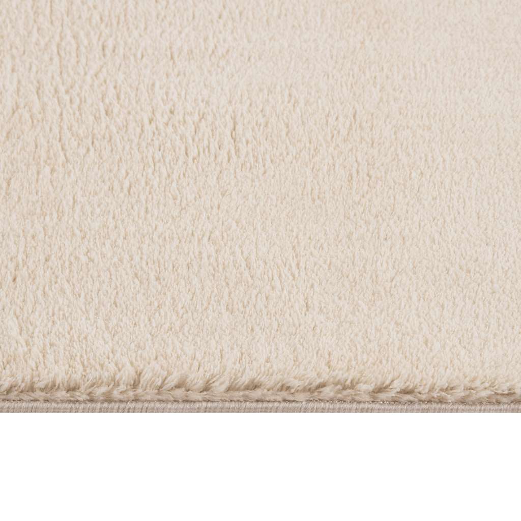 Tappeto Lavabile Soffice Pelo Corto 160x230cm Antiscivolo Beige